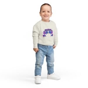 Toddler Sweatshirt — "What kids say when they want to play: Orky" Cute Purple Fox
