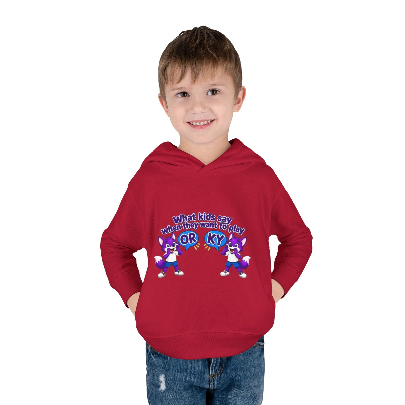 Toddler Pullover Fleece Hoodie__ "What Kids Say " - Image 63