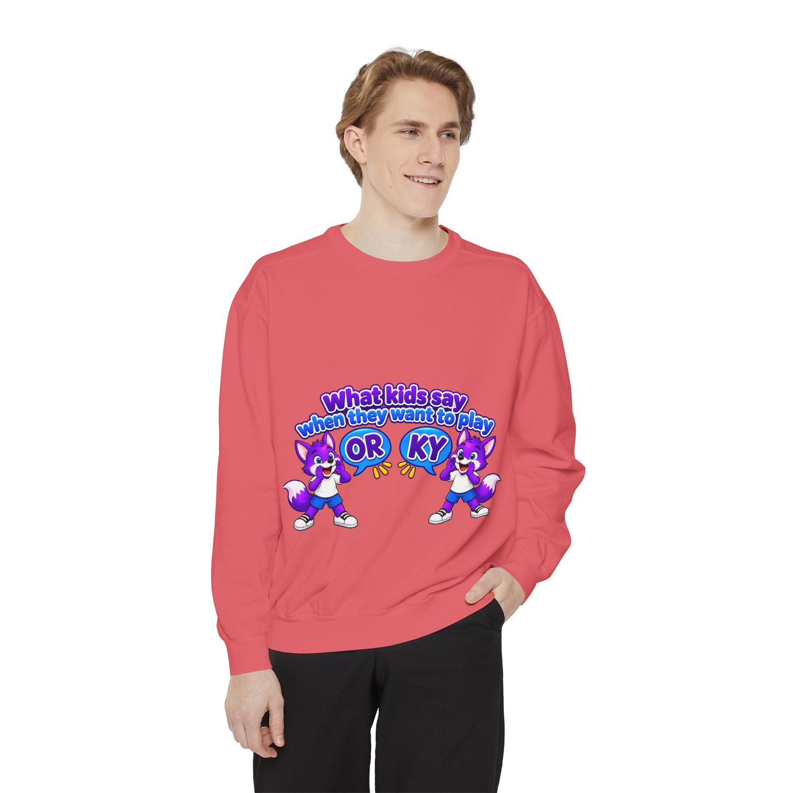 Playful 'What Kids Say When They Want to Play' Sweatshirt - Image 99