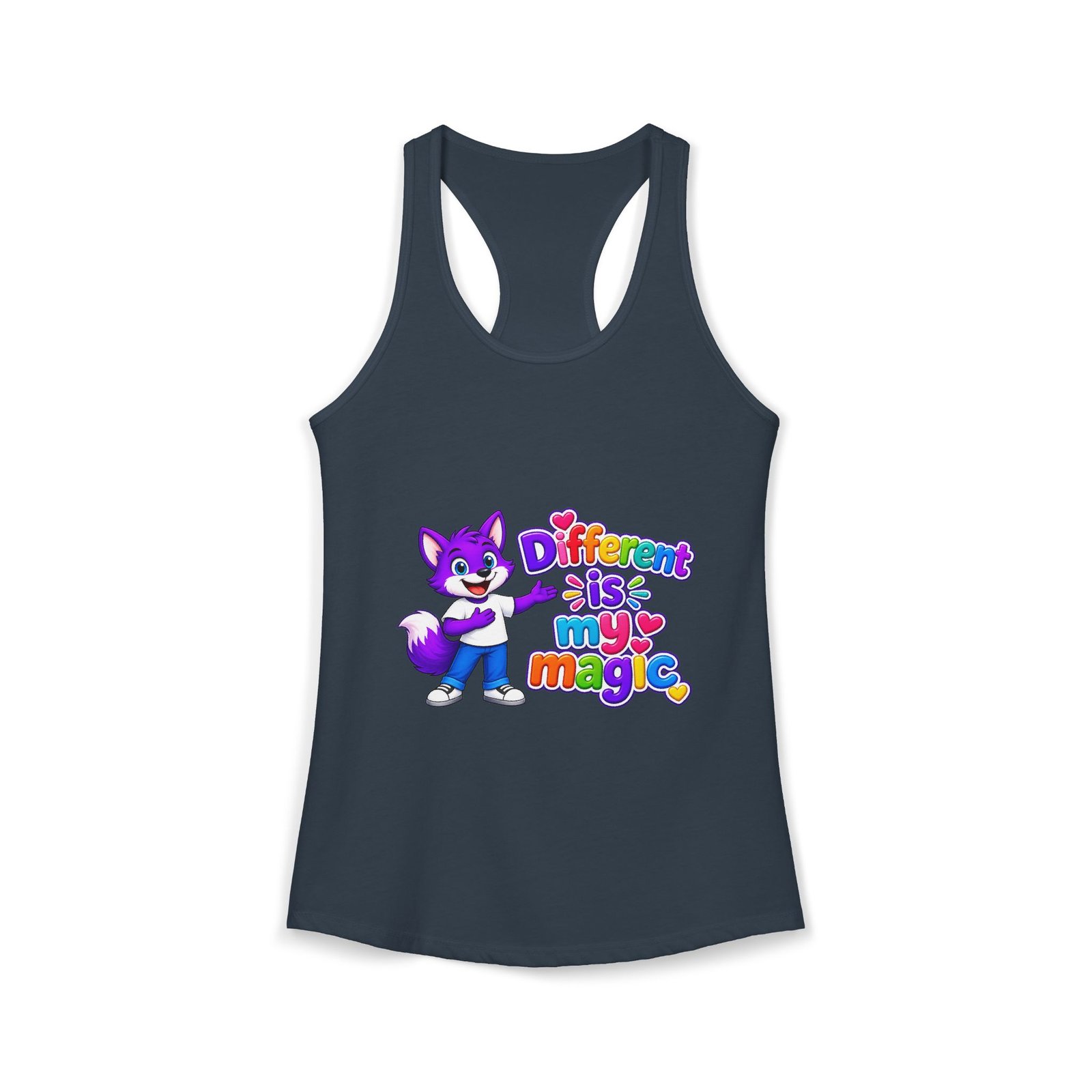 Women's Ideal Racerback Tank__ Different is my magic - Image 37