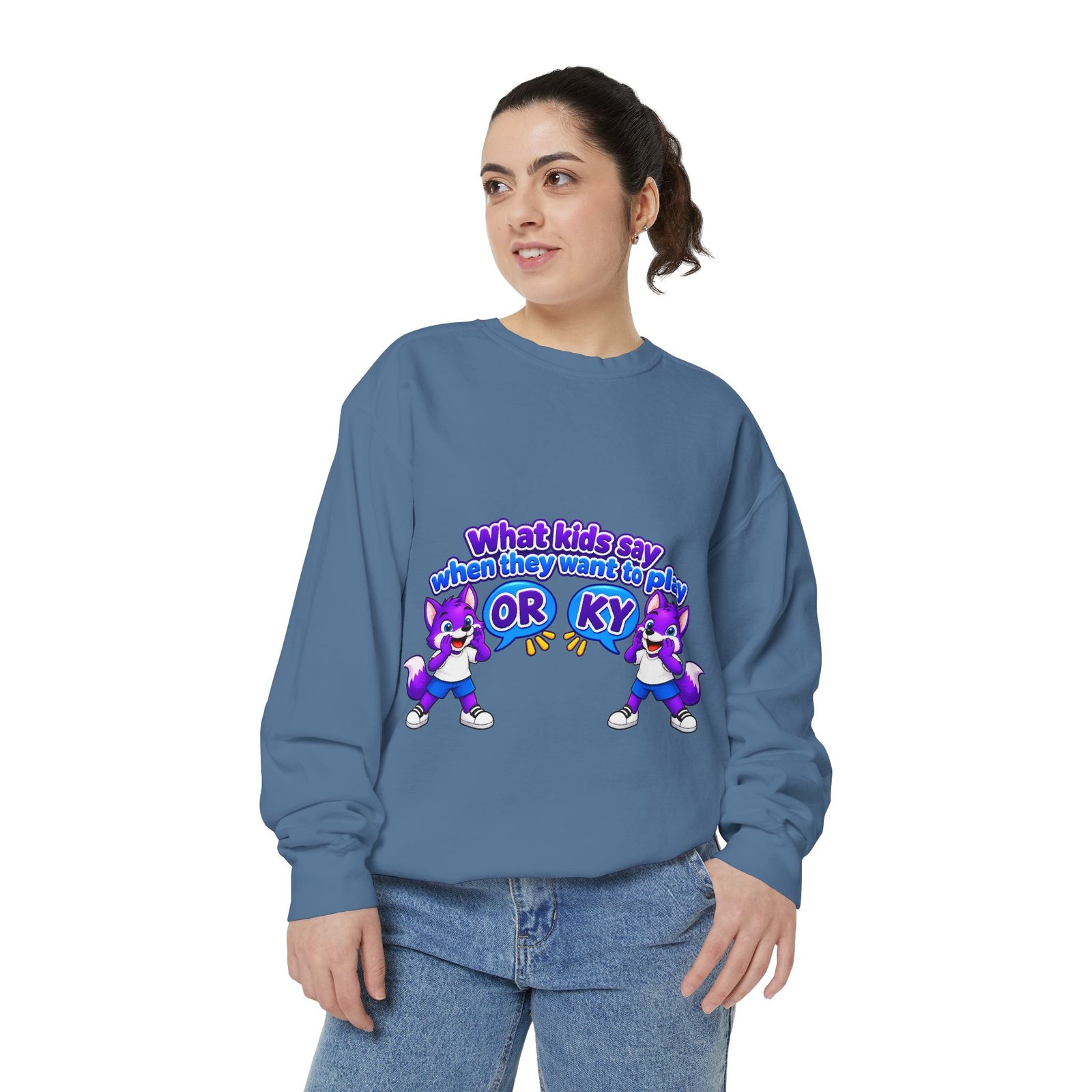 Playful 'What Kids Say When They Want to Play' Sweatshirt - Image 71