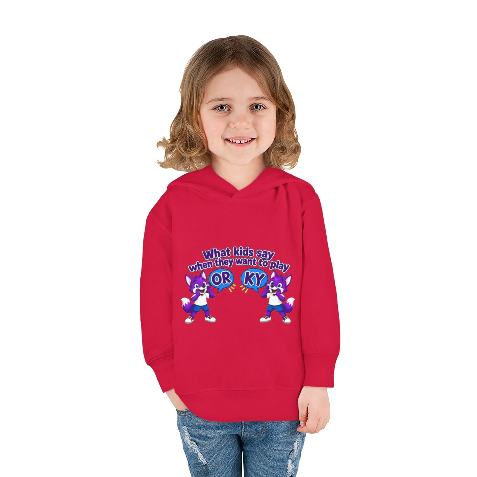 Toddler Pullover Fleece Hoodie__ "What Kids Say " - Image 60