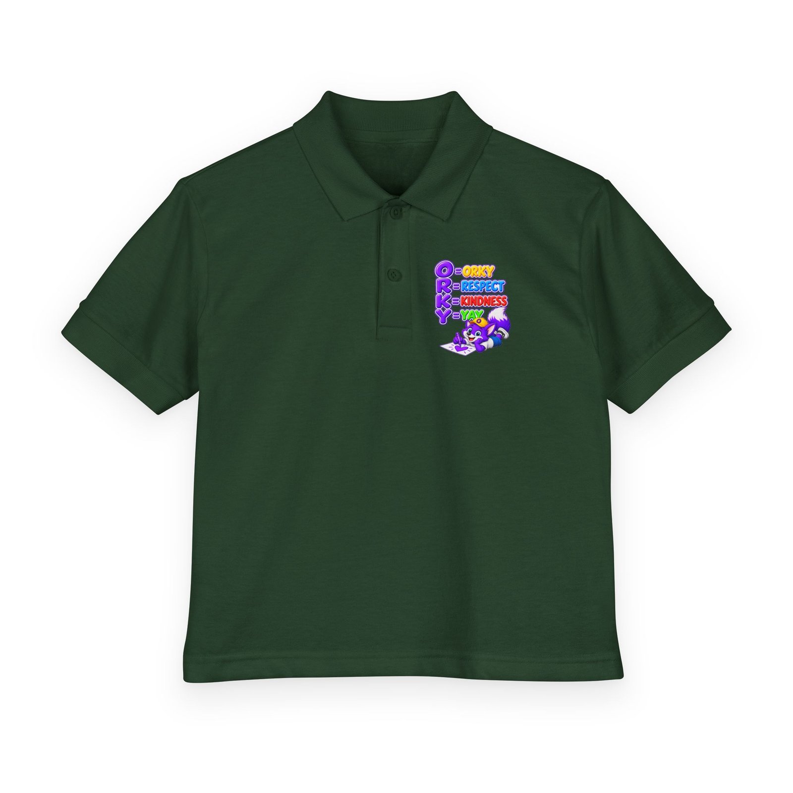 DryBlend® Youth Jersey Polo — ORKY Respect Kindness - Image 21