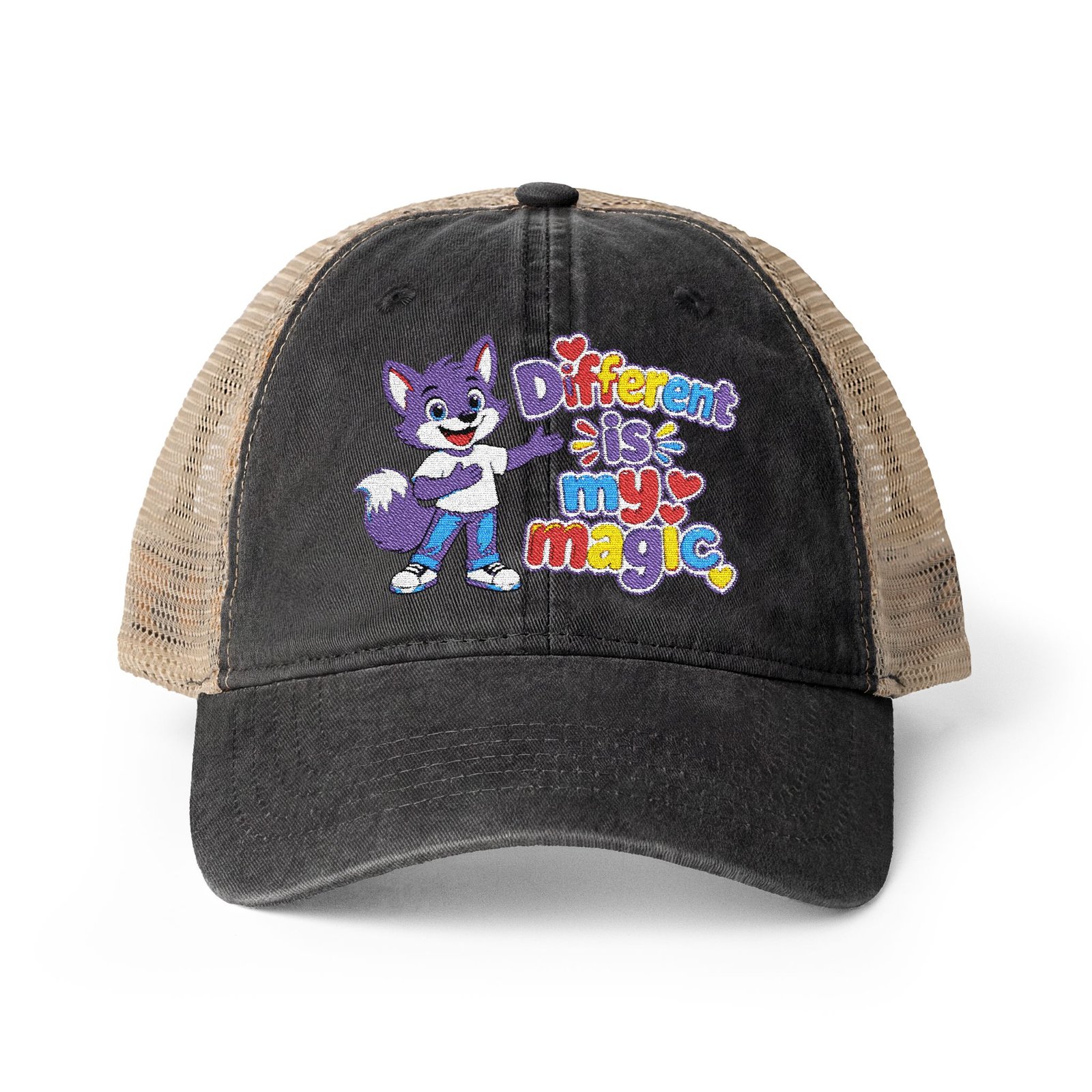 Women's Washed Mesh-Back Cap__ Different is my magic