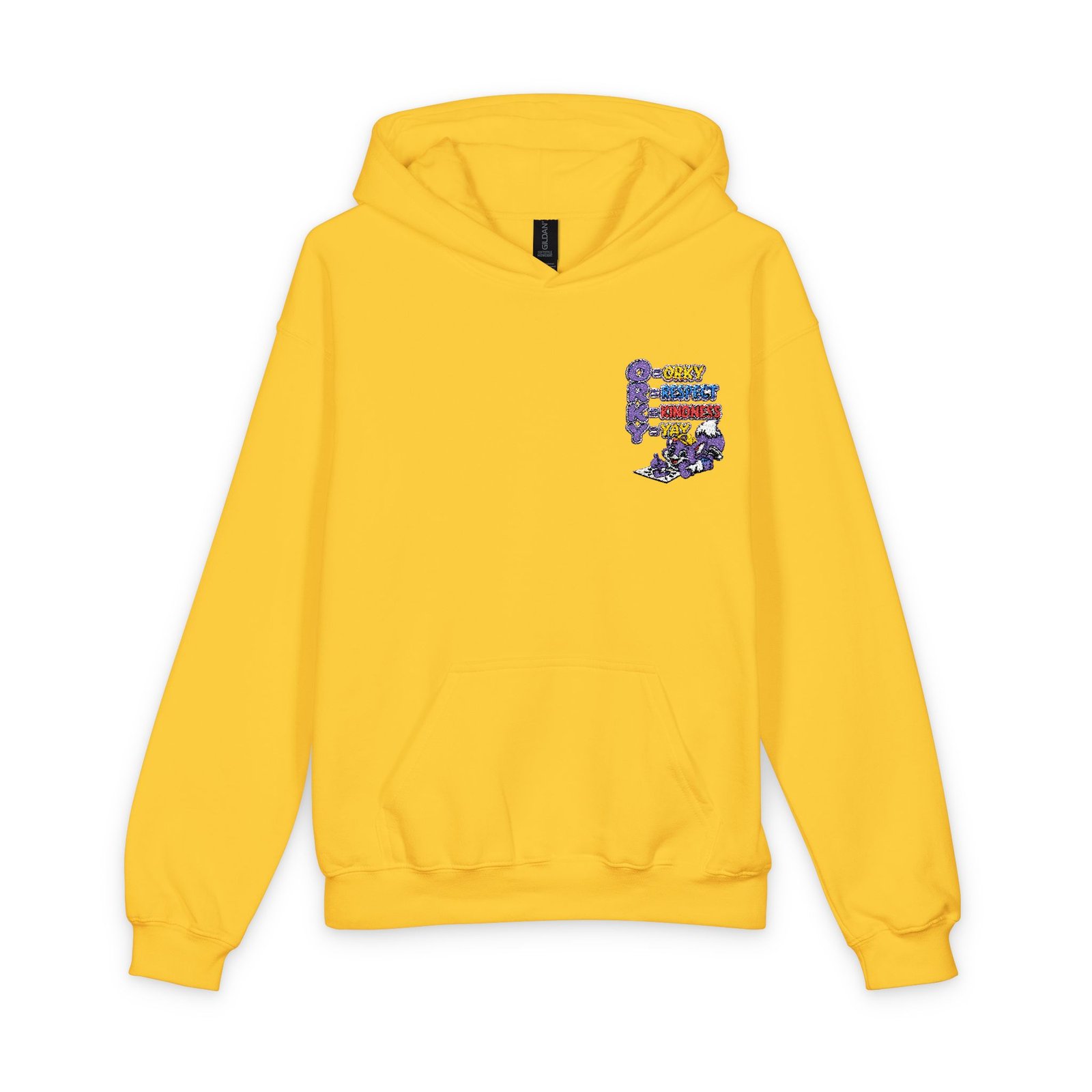 Youth Hoodie — 'Be Kind' Floral Pocket Logo - Image 21