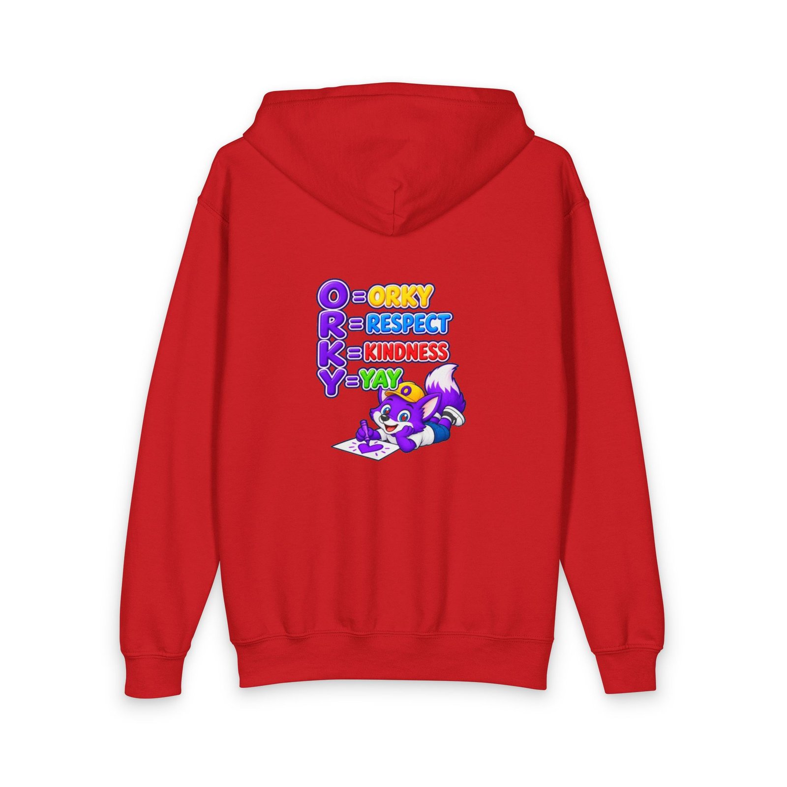Youth Zipped Hoodie — Colorful Gamer Cat Graphic - Image 11