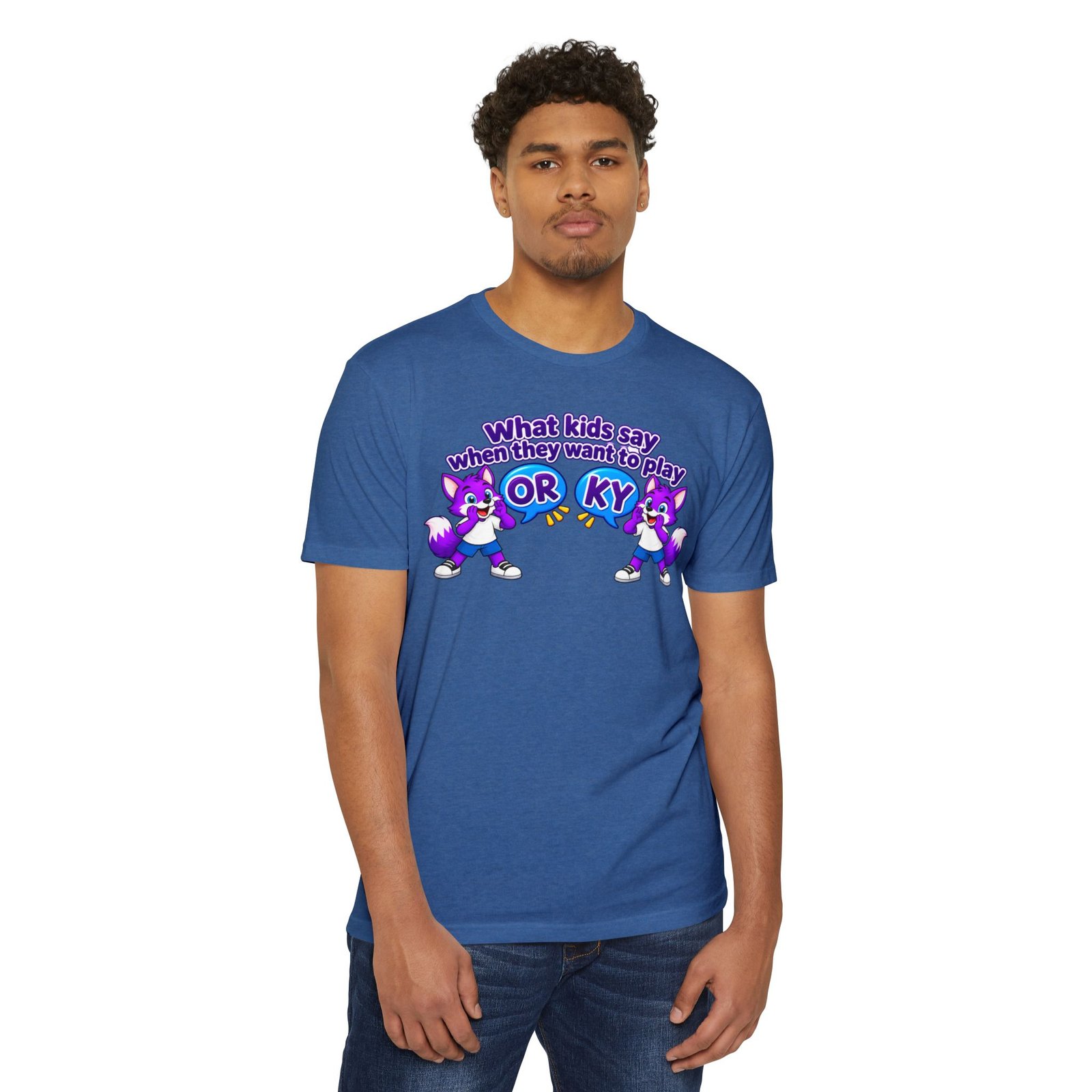 Unisex CVC Jersey T-shirt ___ What Kids Say When They Want to Play "ORKY" T-Shirt - Image 33