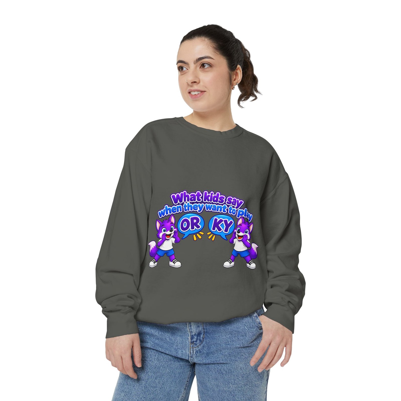 Playful 'What Kids Say When They Want to Play' Sweatshirt - Image 23