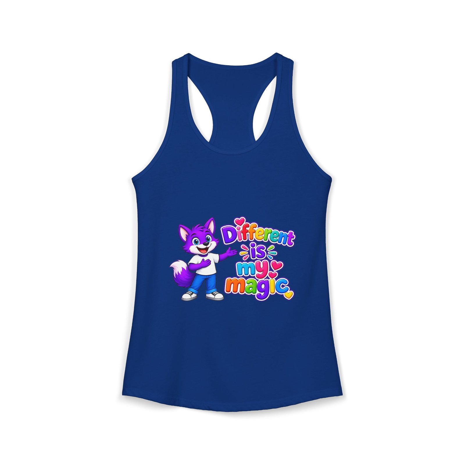Women's Ideal Racerback Tank__ Different is my magic - Image 41