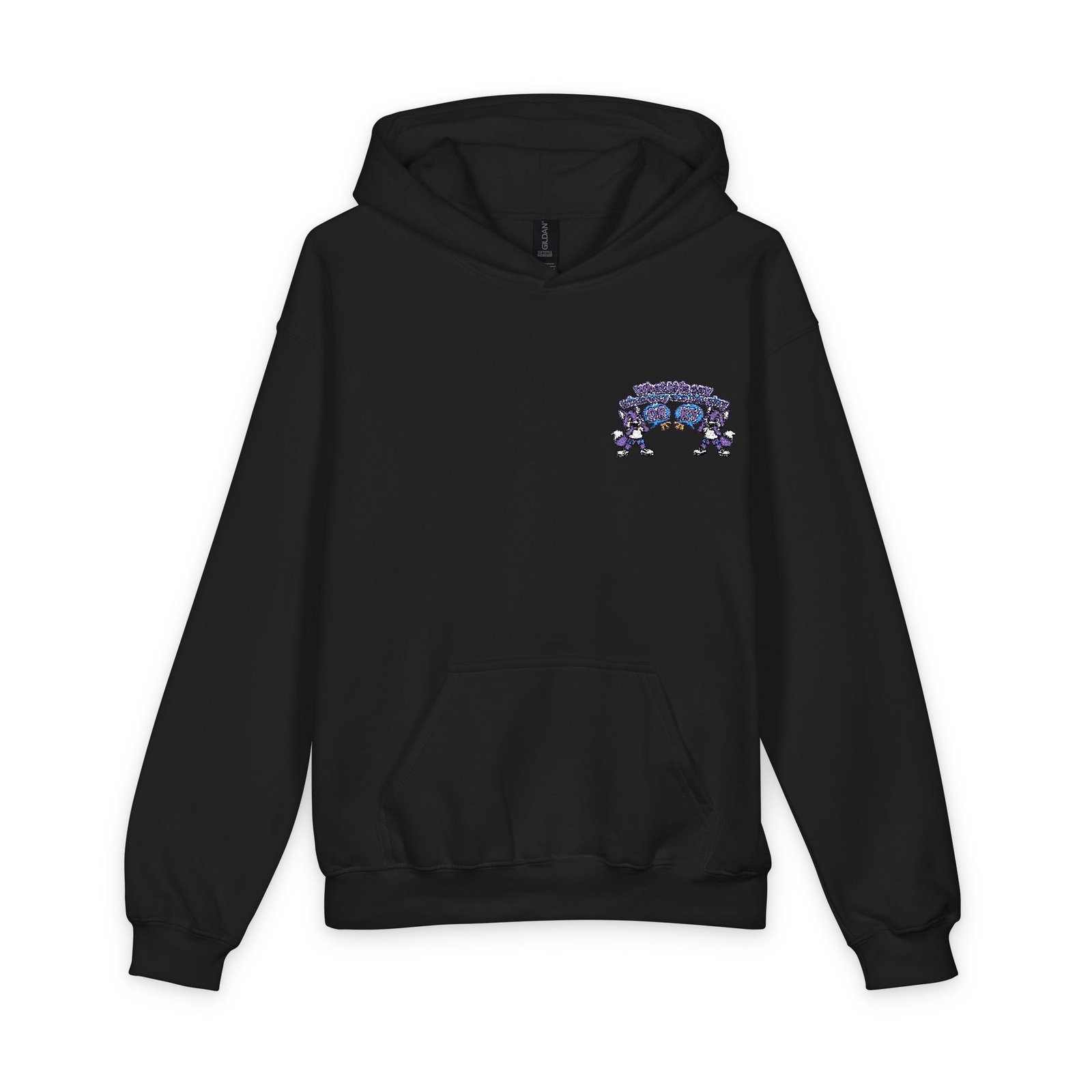 Softstyle Youth Midweight Hooded Sweatshirt— what kids say orky the purple fox - Image 5
