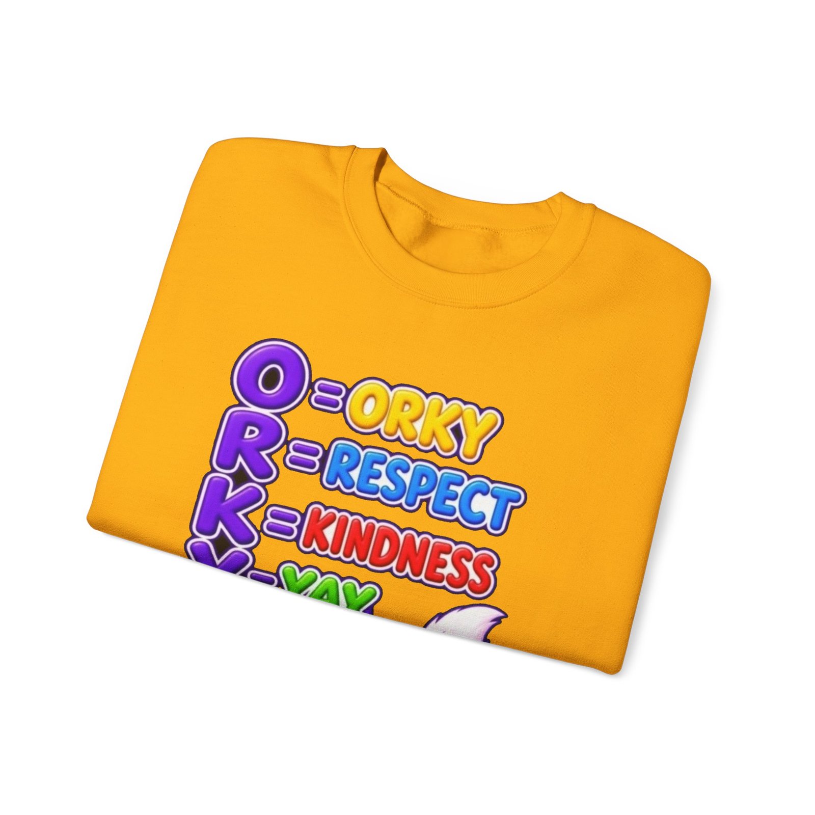 Unisex Heavy Blend™ Crewneck Sweatshirt — 'O = Orky, R = Respect, K = Kindness, Y = Yay' - Image 28