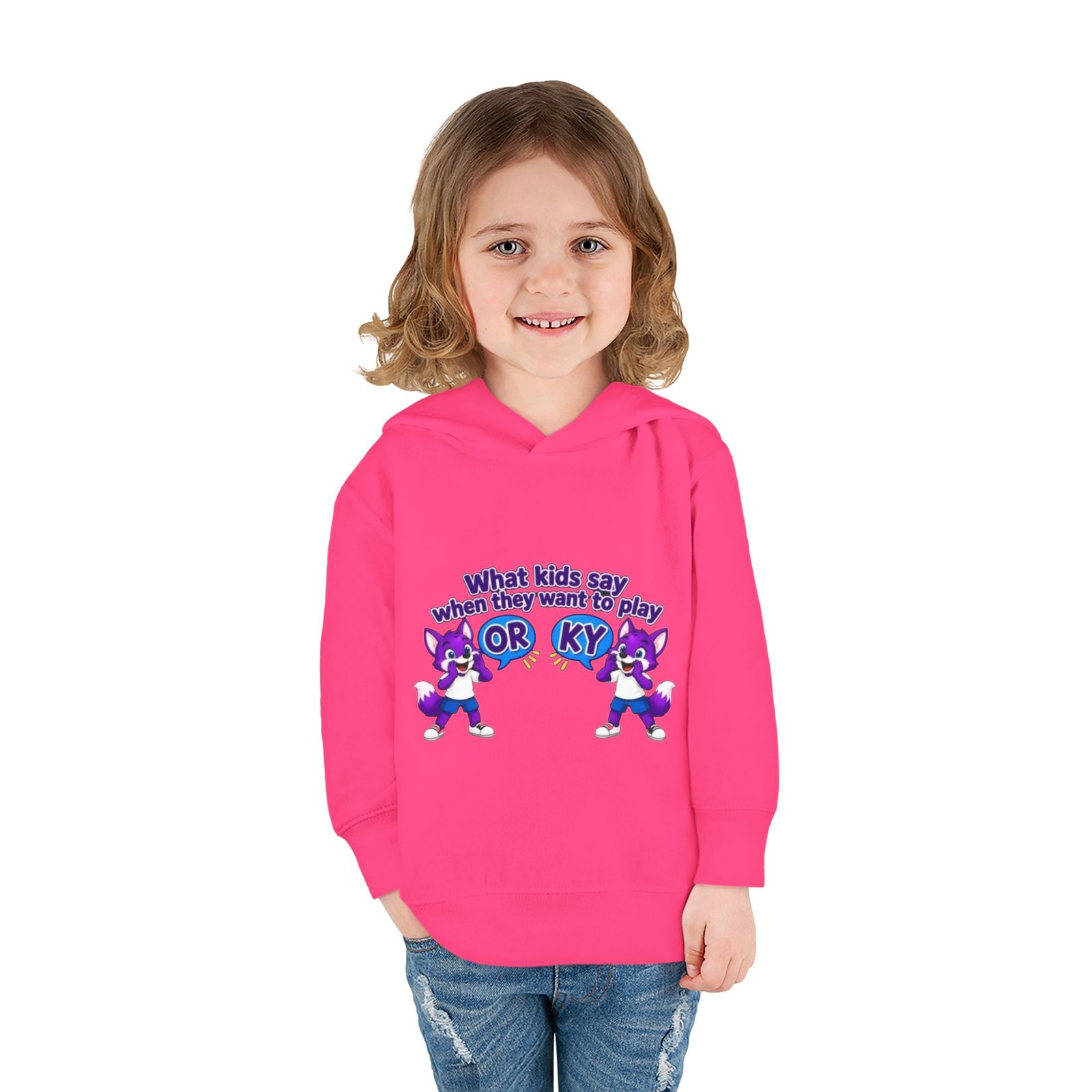 Toddler Pullover Fleece Hoodie__ "What Kids Say " - Image 56