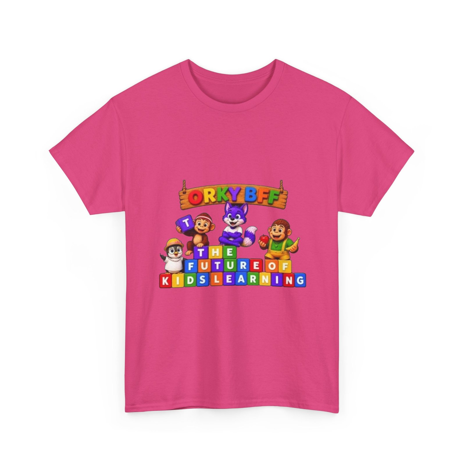 Unisex Heavy Cotton Tee — "ORKYBFF: The Future of Kids Learning" - Image 49