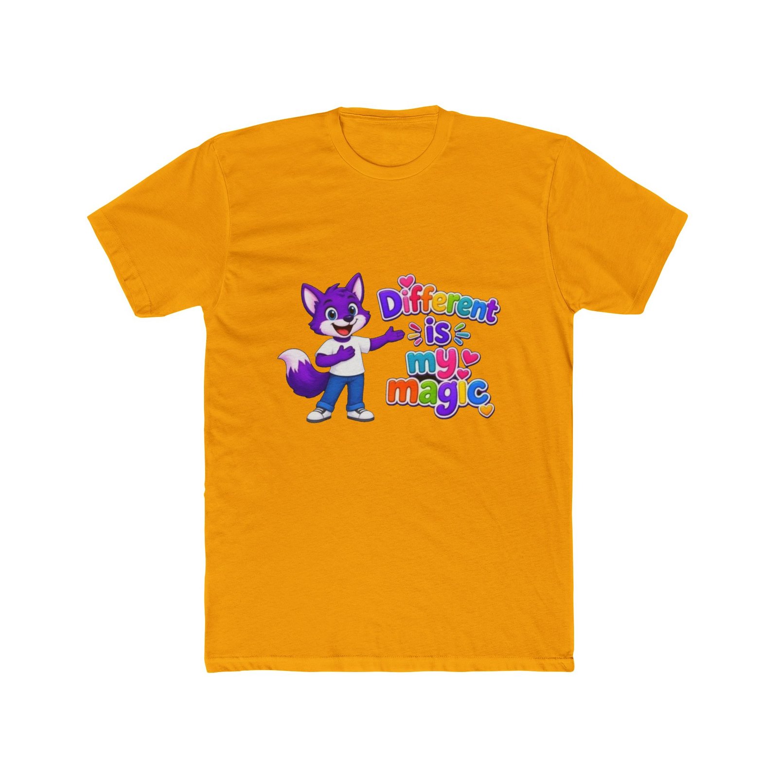 Unisex Cotton Crew Tee — "Different is My Magic" - Image 21