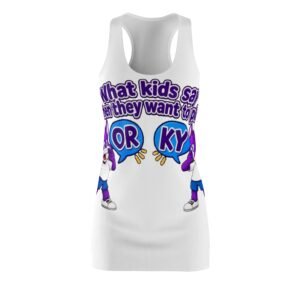Women's Cut & Sew Racerback Dress (AOP)— "What Kids Say "