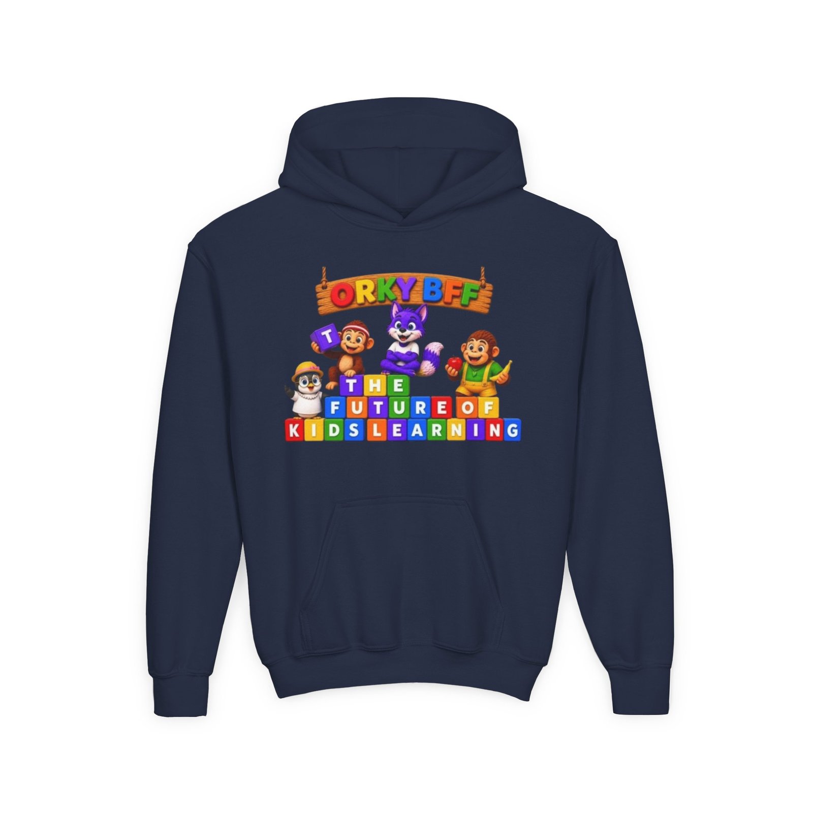 Youth Heavy Blend Hooded Sweatshirt – " The Future of Kids Learning" - Image 45