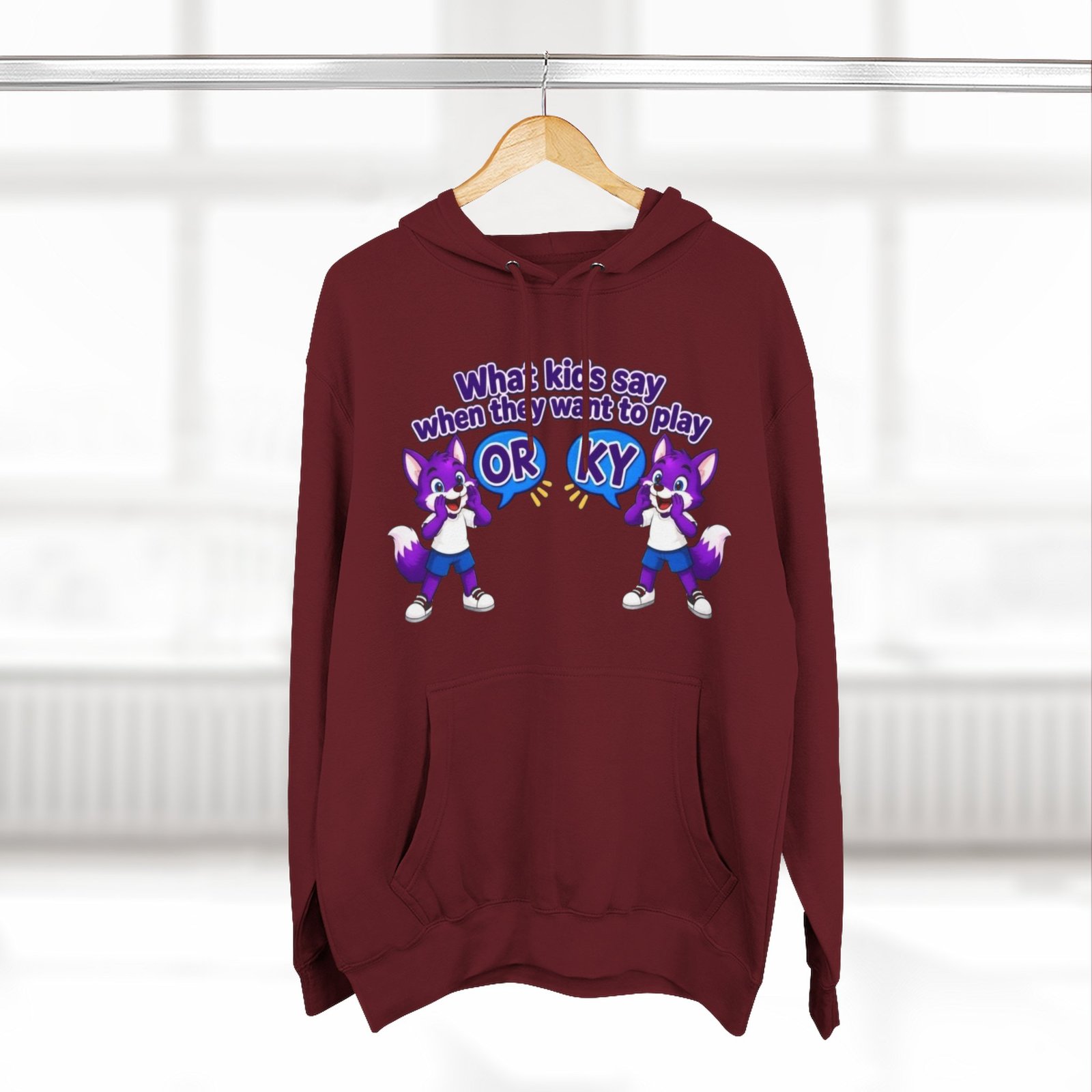 Three-Panel Fleece Hoodie— " What Kids Say " - Image 60
