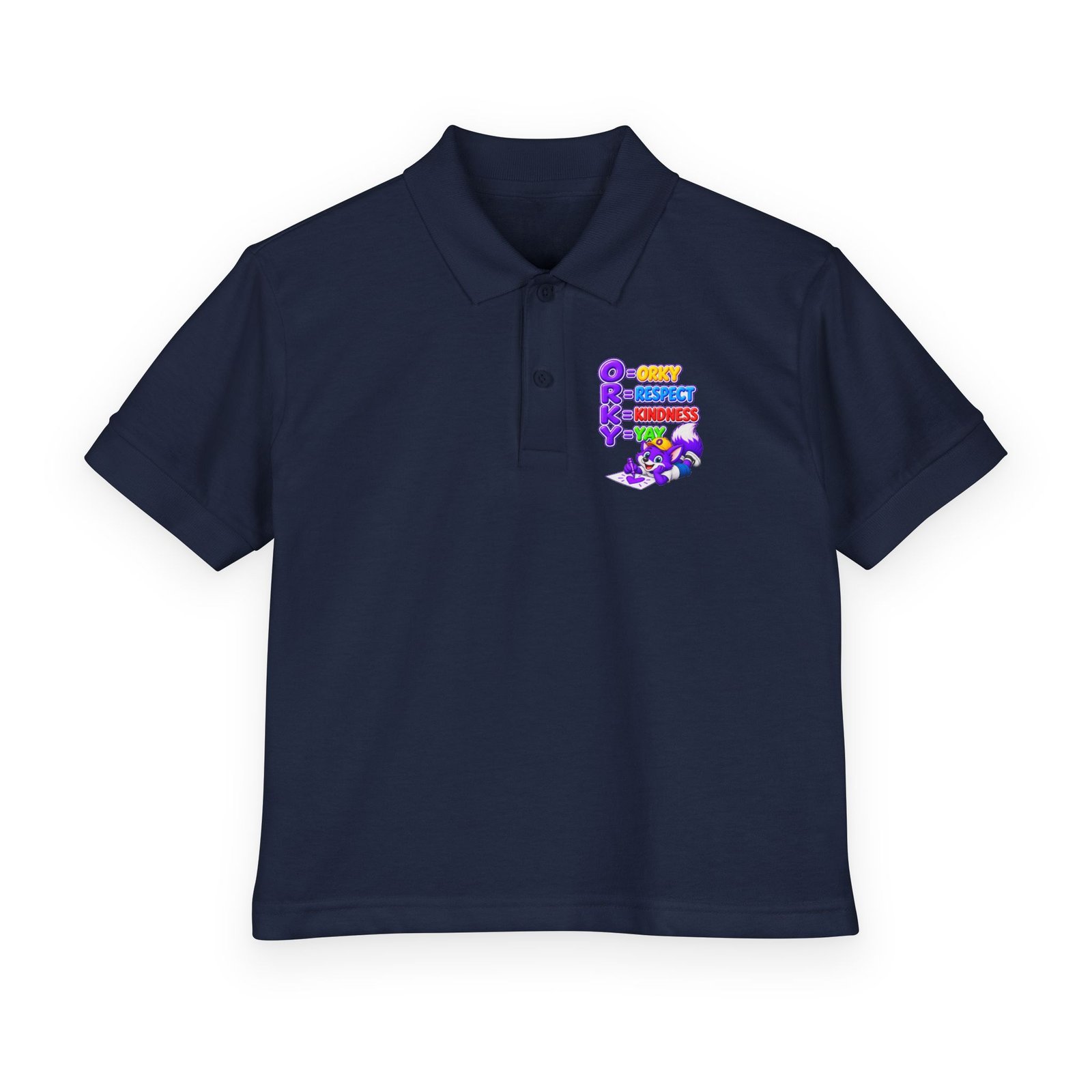 DryBlend® Youth Jersey Polo — ORKY Respect Kindness - Image 33