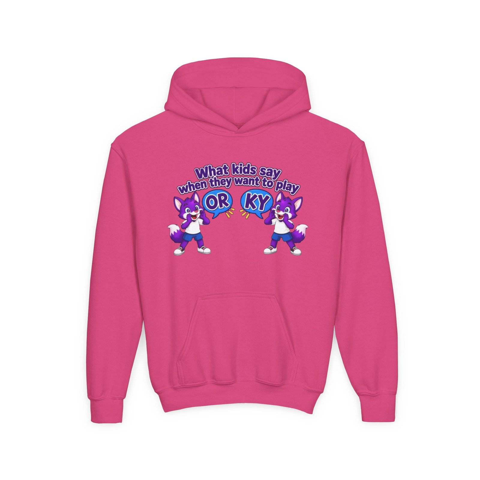 Youth Heavy Blend Hooded Sweatshirt — "What kids say " - Image 57