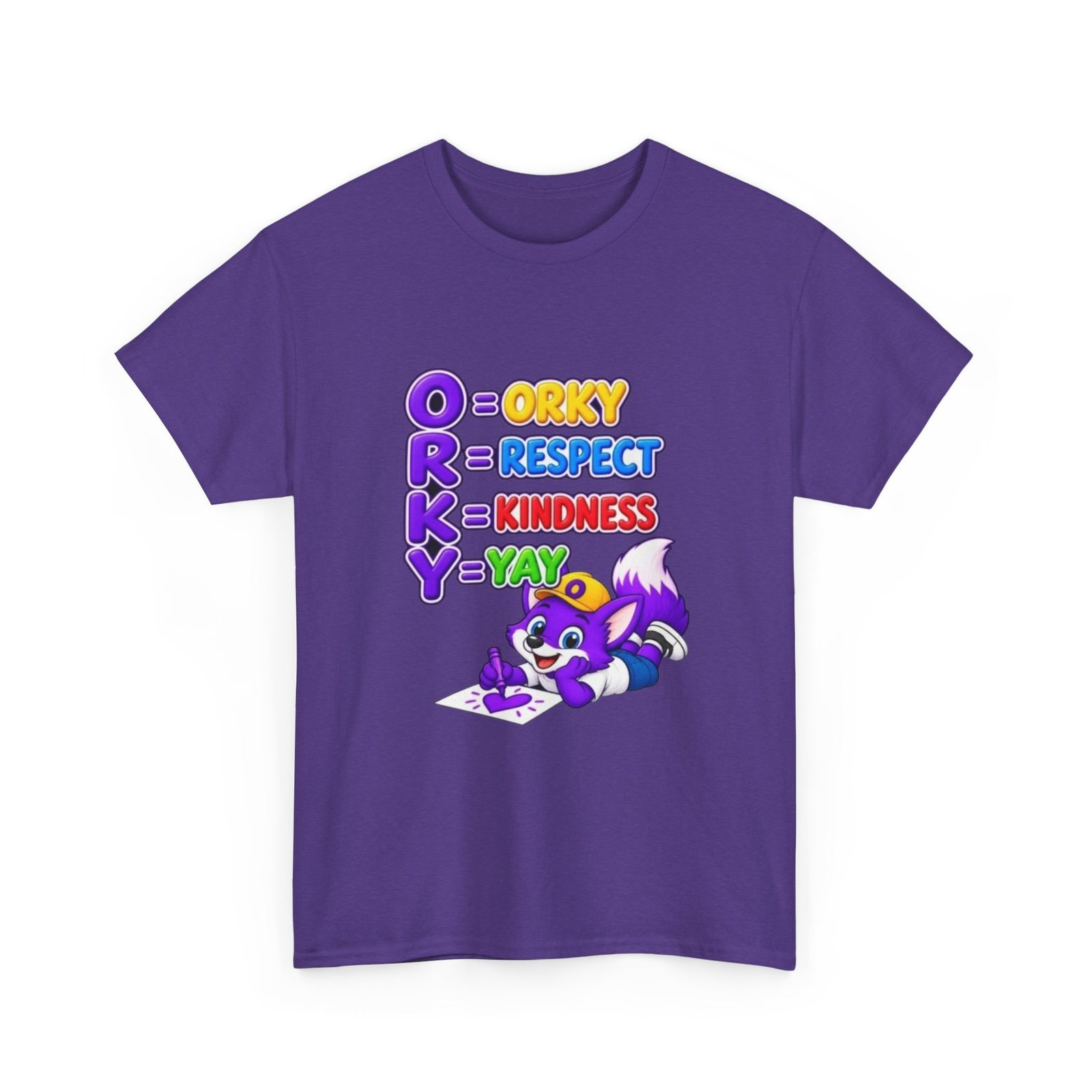 Unisex Heavy Cotton Tee – 'O R K Y' Respect & Kindness Yay - Image 29