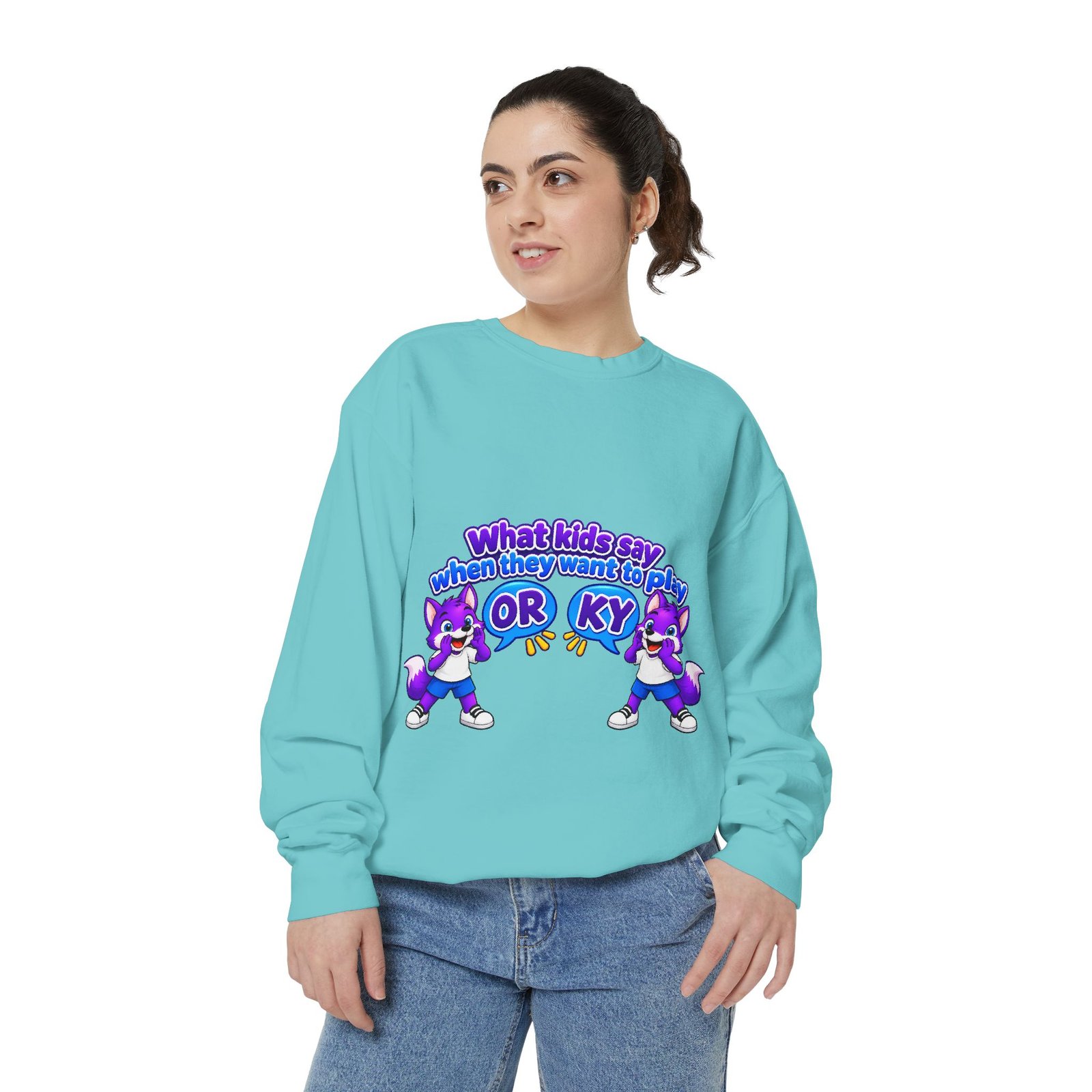 Playful 'What Kids Say When They Want to Play' Sweatshirt - Image 35