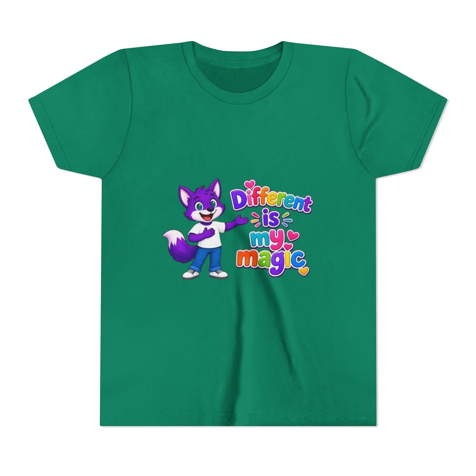 Youth Short Sleeve Tee- "Different is My Magic" - Image 41