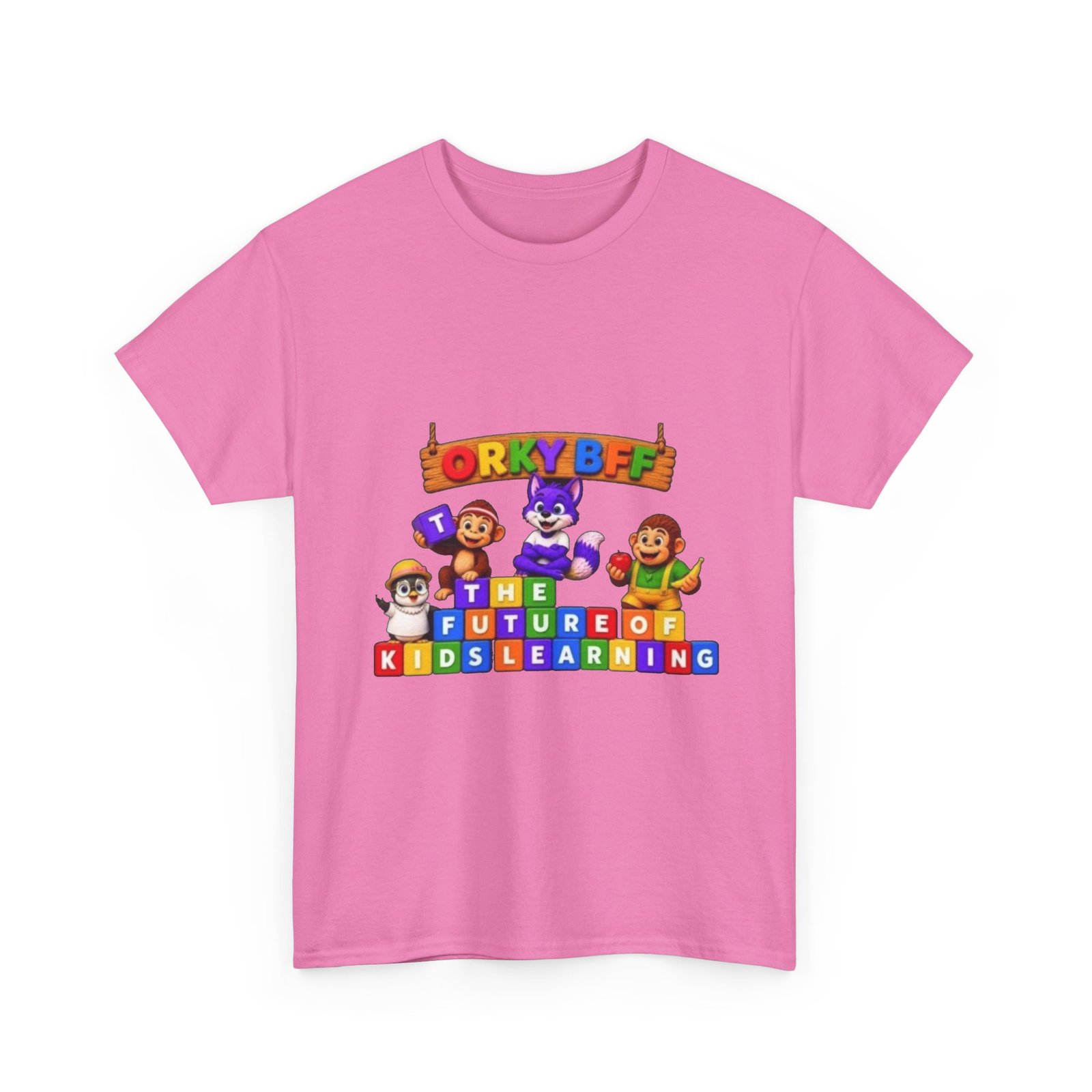 Unisex Heavy Cotton Tee — "ORKYBFF: The Future of Kids Learning" - Image 45