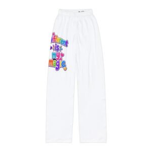 Kids Lounge Pants (AOP) — "Different is My Magic" Colorful Fox Graphic