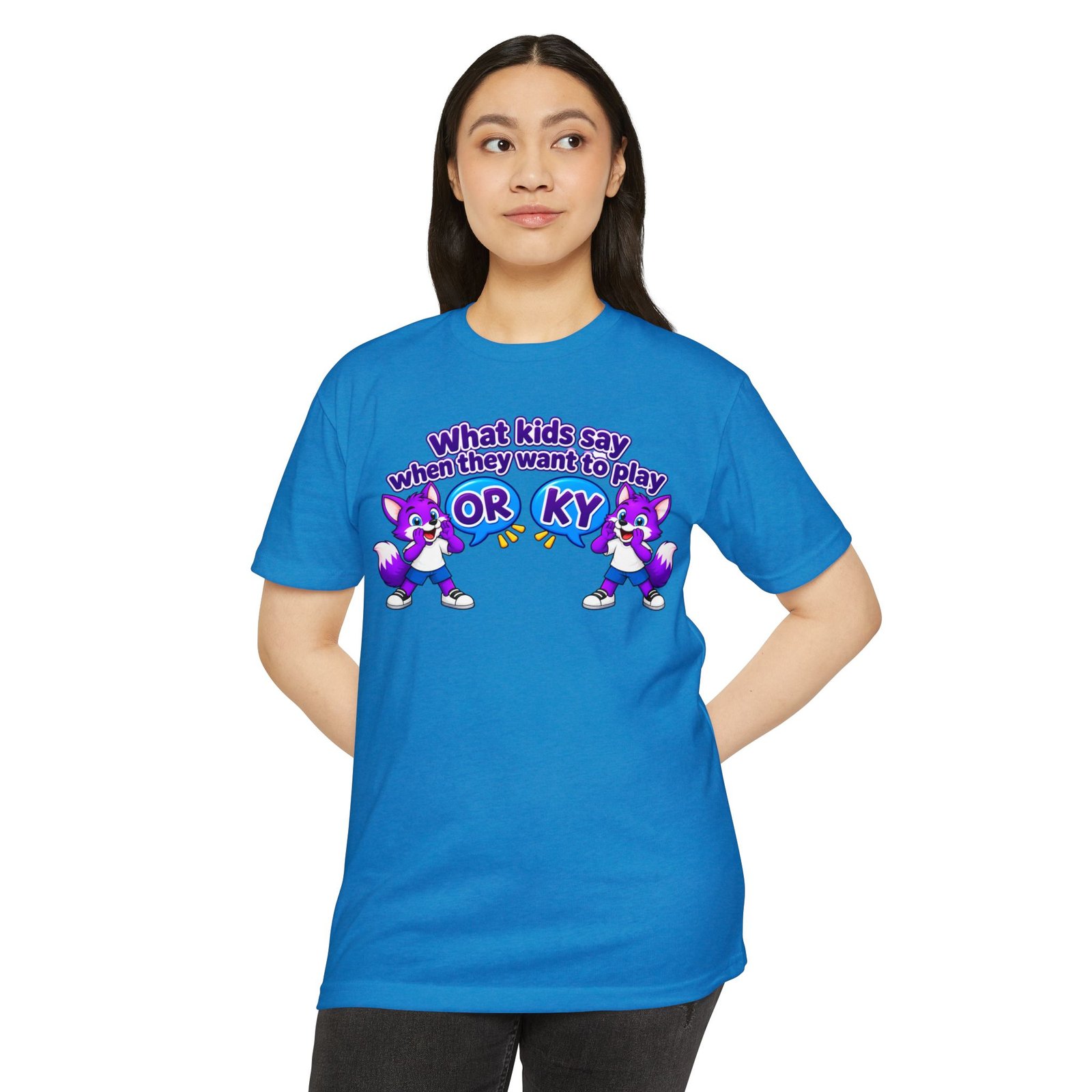 Unisex CVC Jersey T-shirt ___ What Kids Say When They Want to Play "ORKY" T-Shirt - Image 30