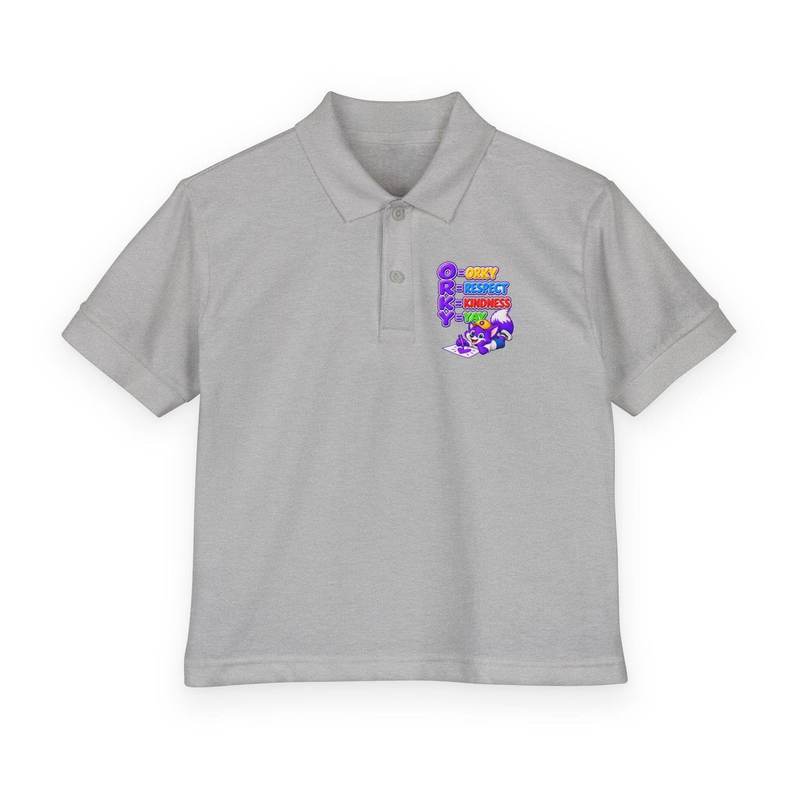 DryBlend® Youth Jersey Polo — ORKY Respect Kindness - Image 9