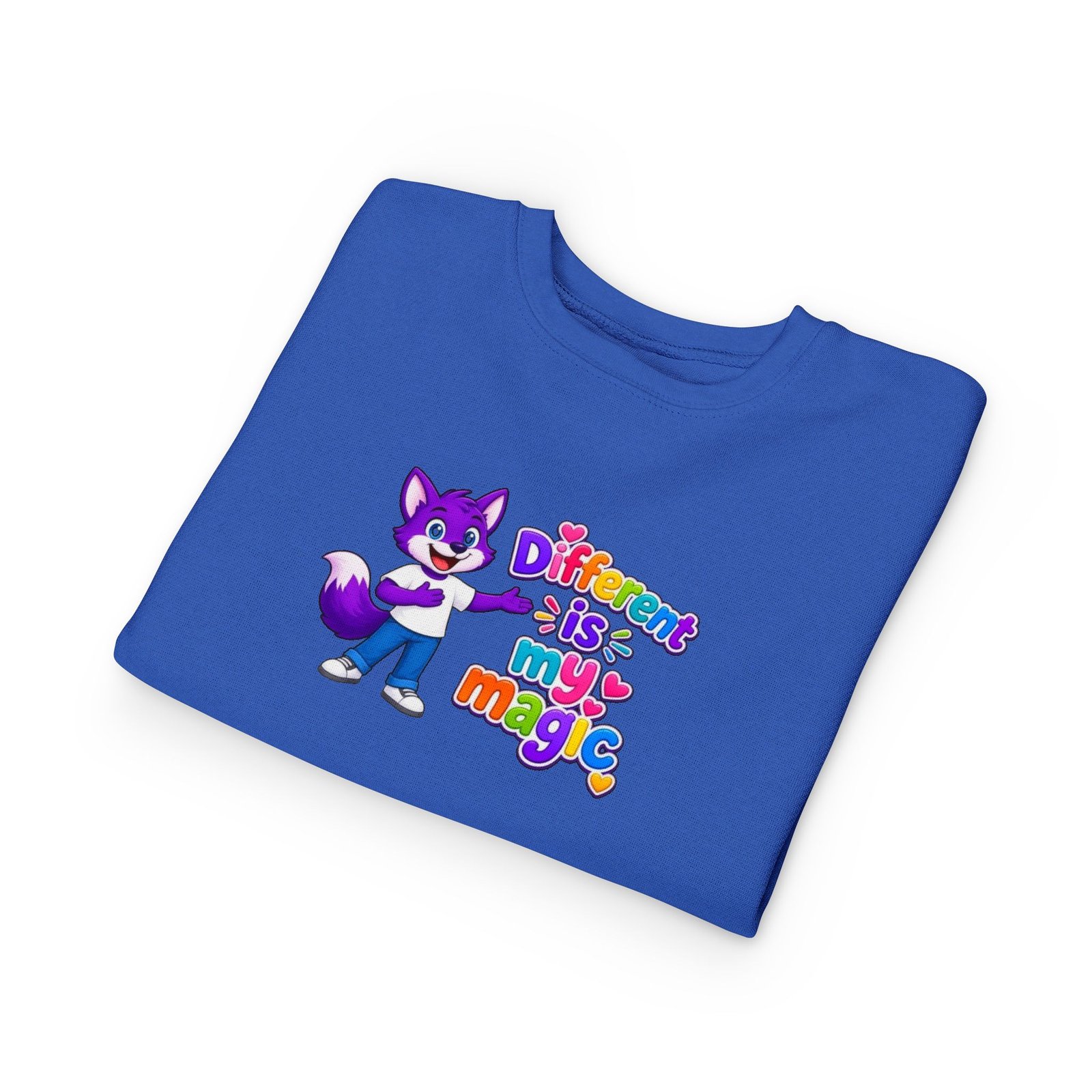 Toddler Sweatshirt — "Different is My Magic" Cute Fox - Image 15