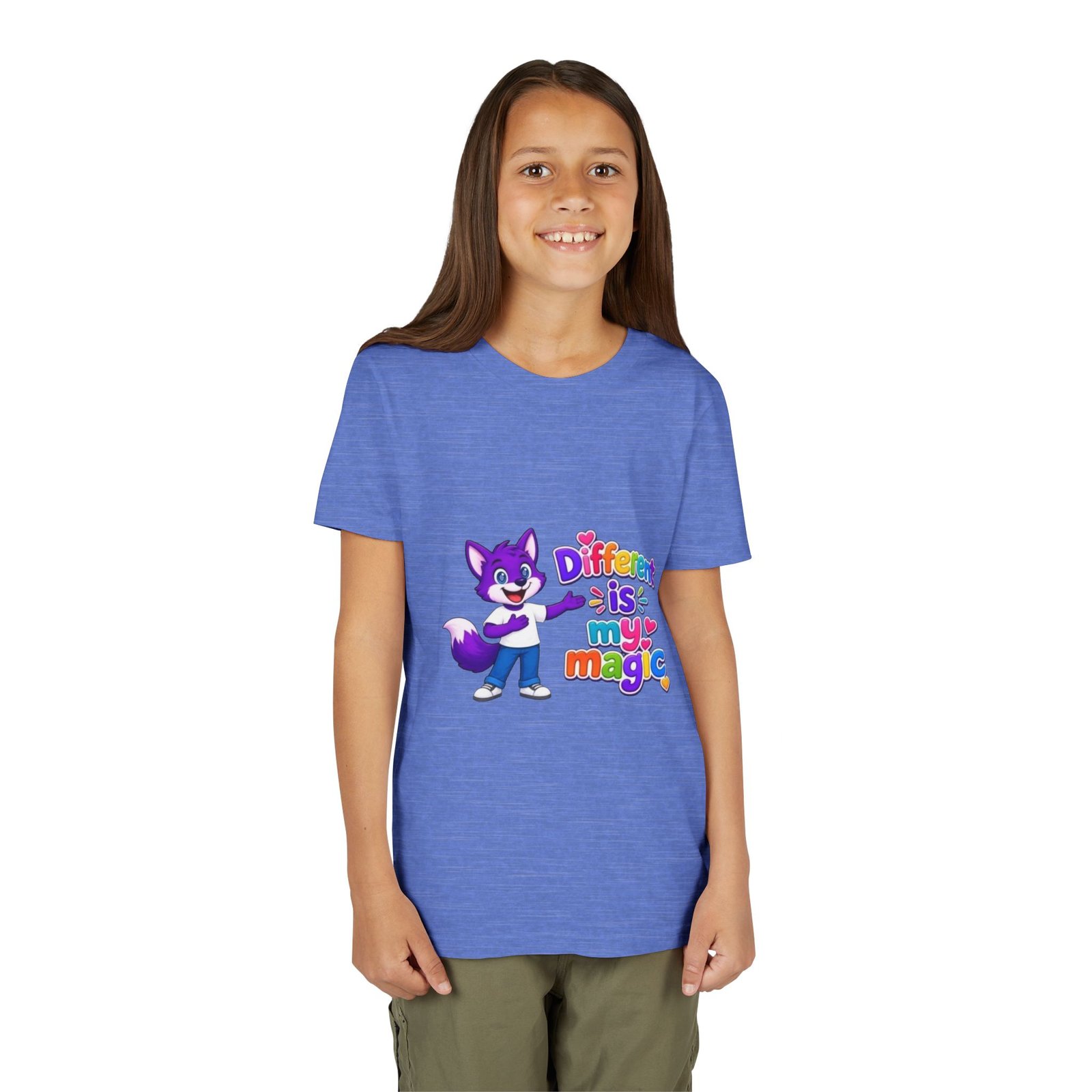 Youth Short Sleeve Tee- "Different is My Magic" - Image 56