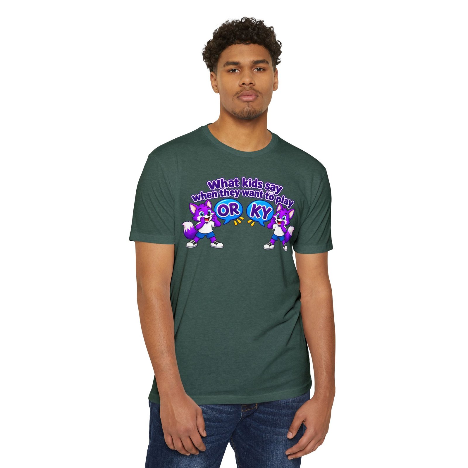 Unisex CVC Jersey T-shirt ___ What Kids Say When They Want to Play "ORKY" T-Shirt - Image 18