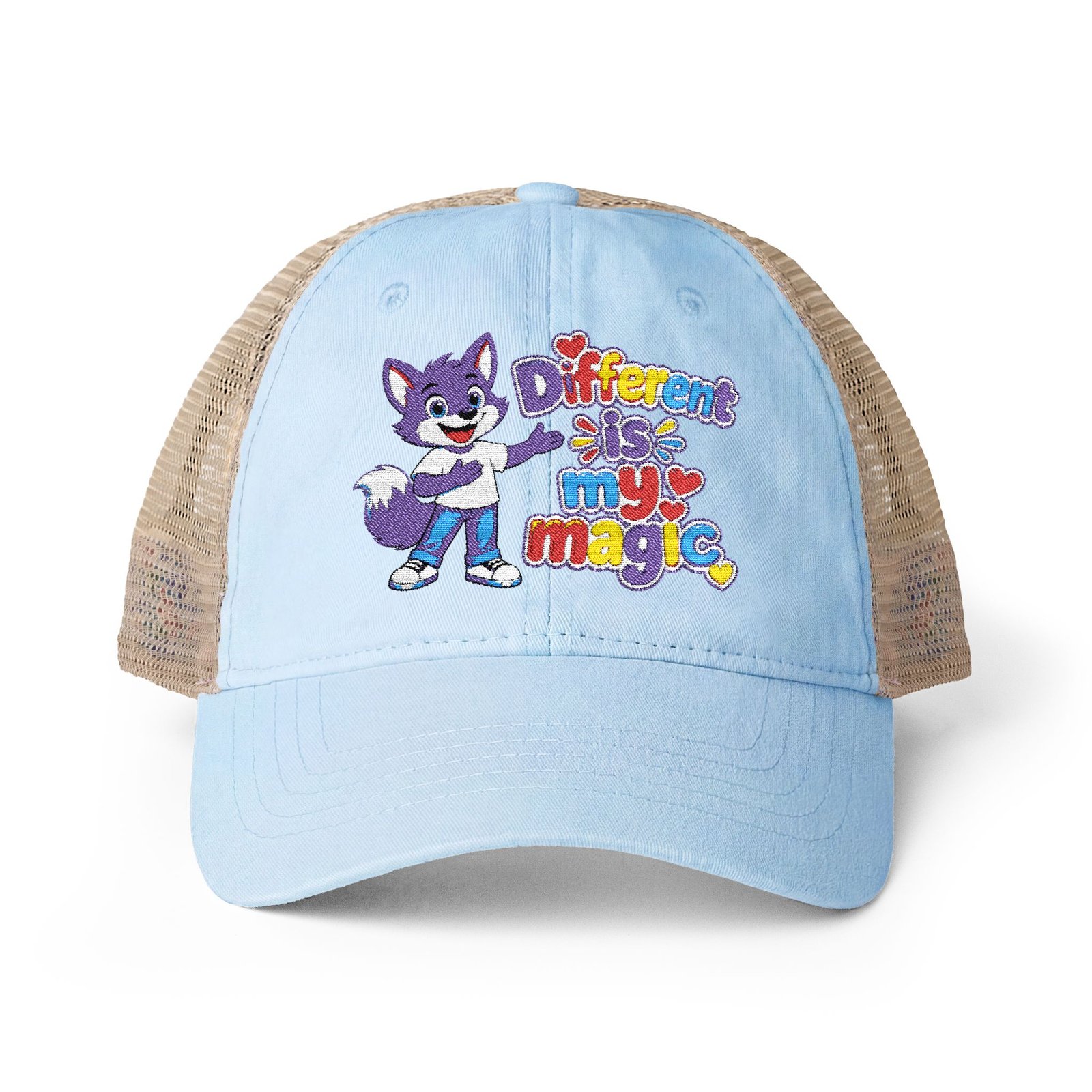 Women's Washed Mesh-Back Cap__ Different is my magic - Image 3