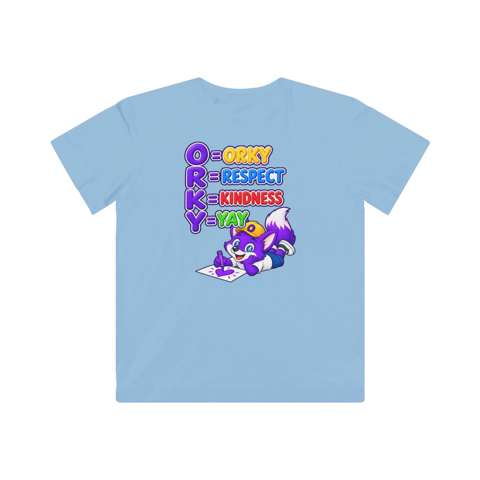 Kids Fine Jersey Tee — "O R K Y: Orky, Respect, Kindness, Yay" - Image 19