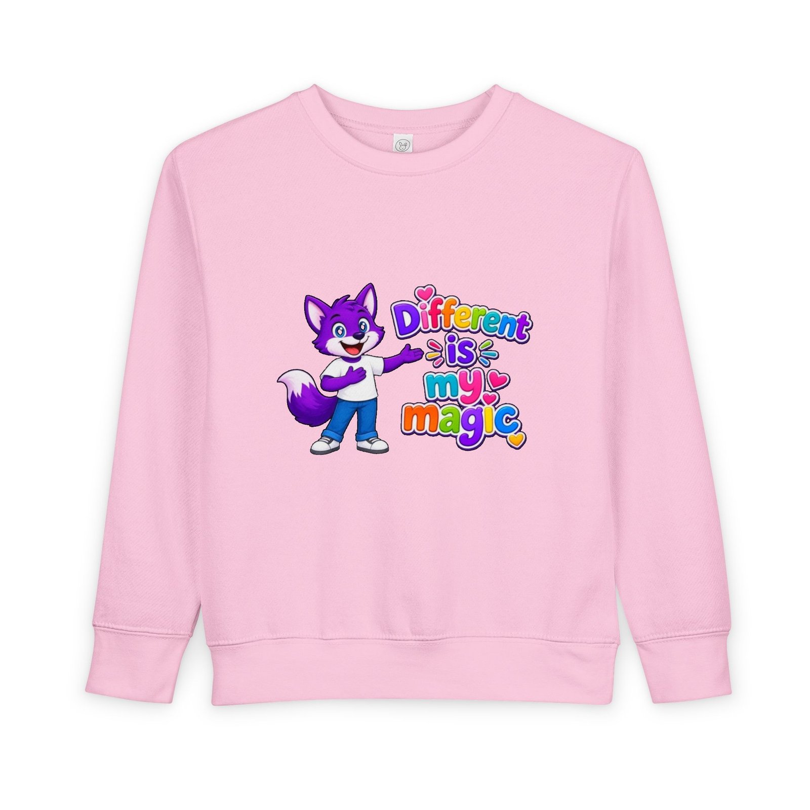 Toddler Sweatshirt — "Different is My Magic" Cute Fox - Image 25