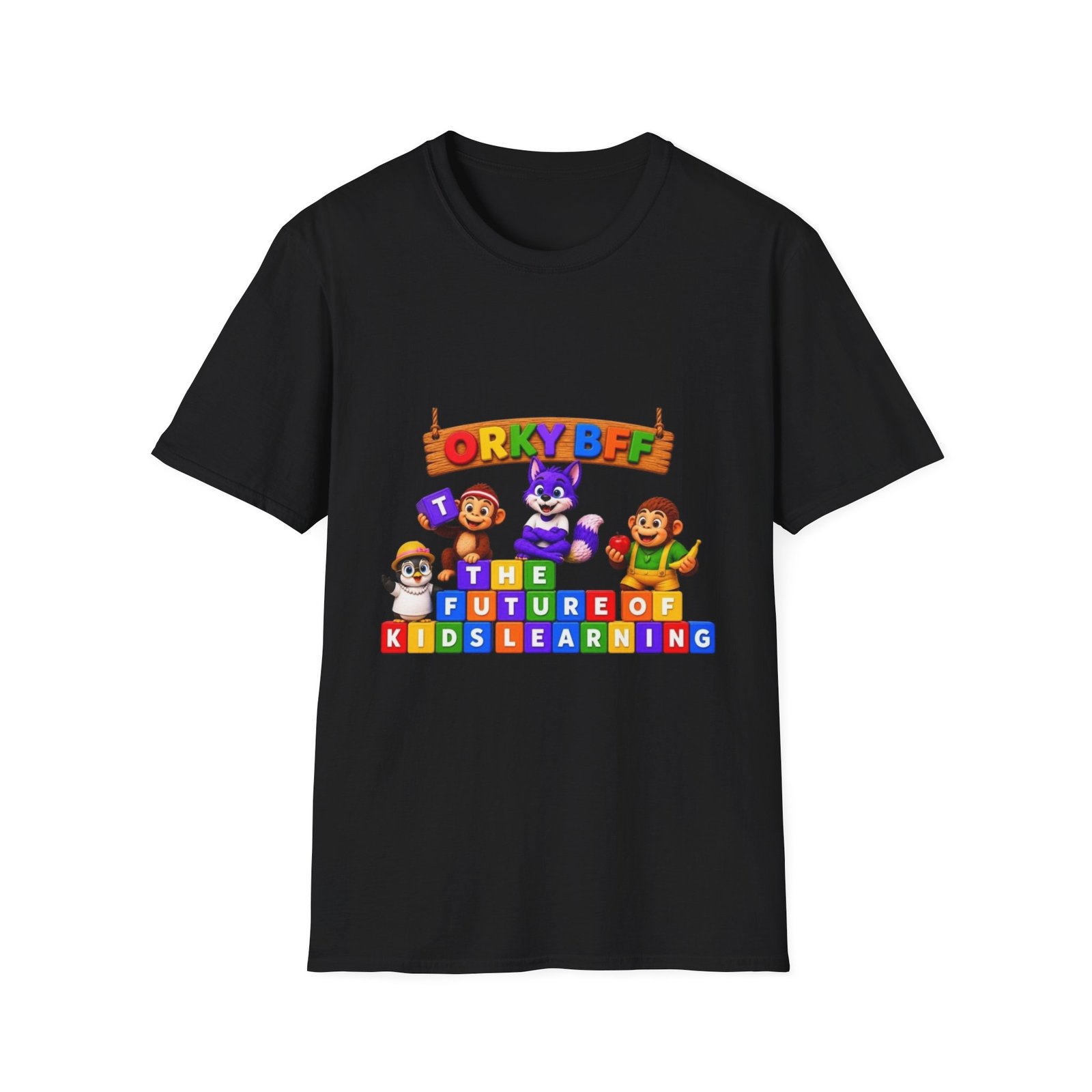 Unisex Softstyle T-Shirt — Colorful Educational Cartoon Tee for Toddlers & Preschoolers - Image 7