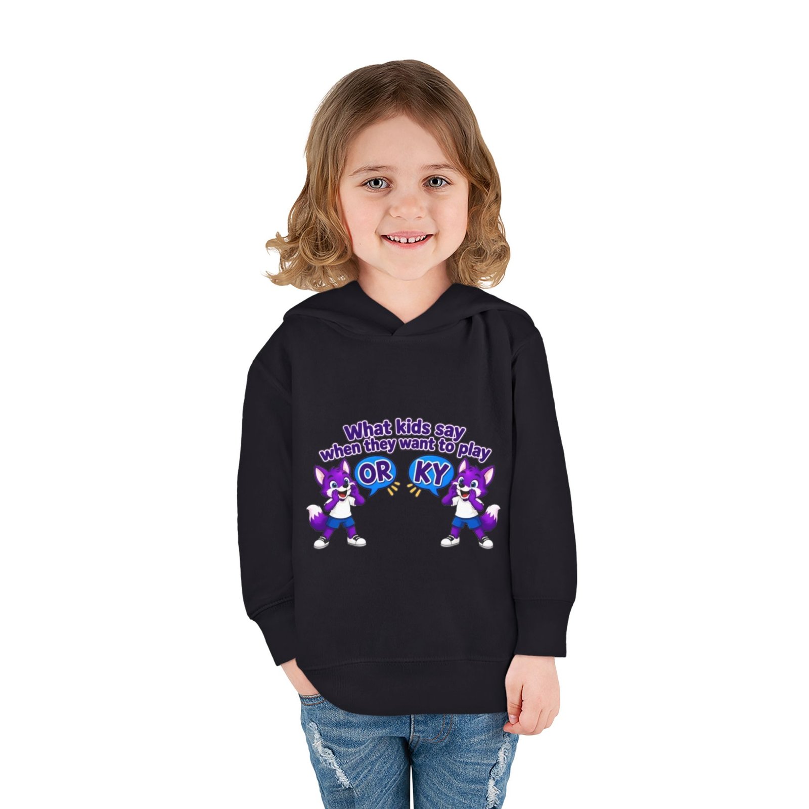 Toddler Pullover Fleece Hoodie__ "What Kids Say " - Image 36