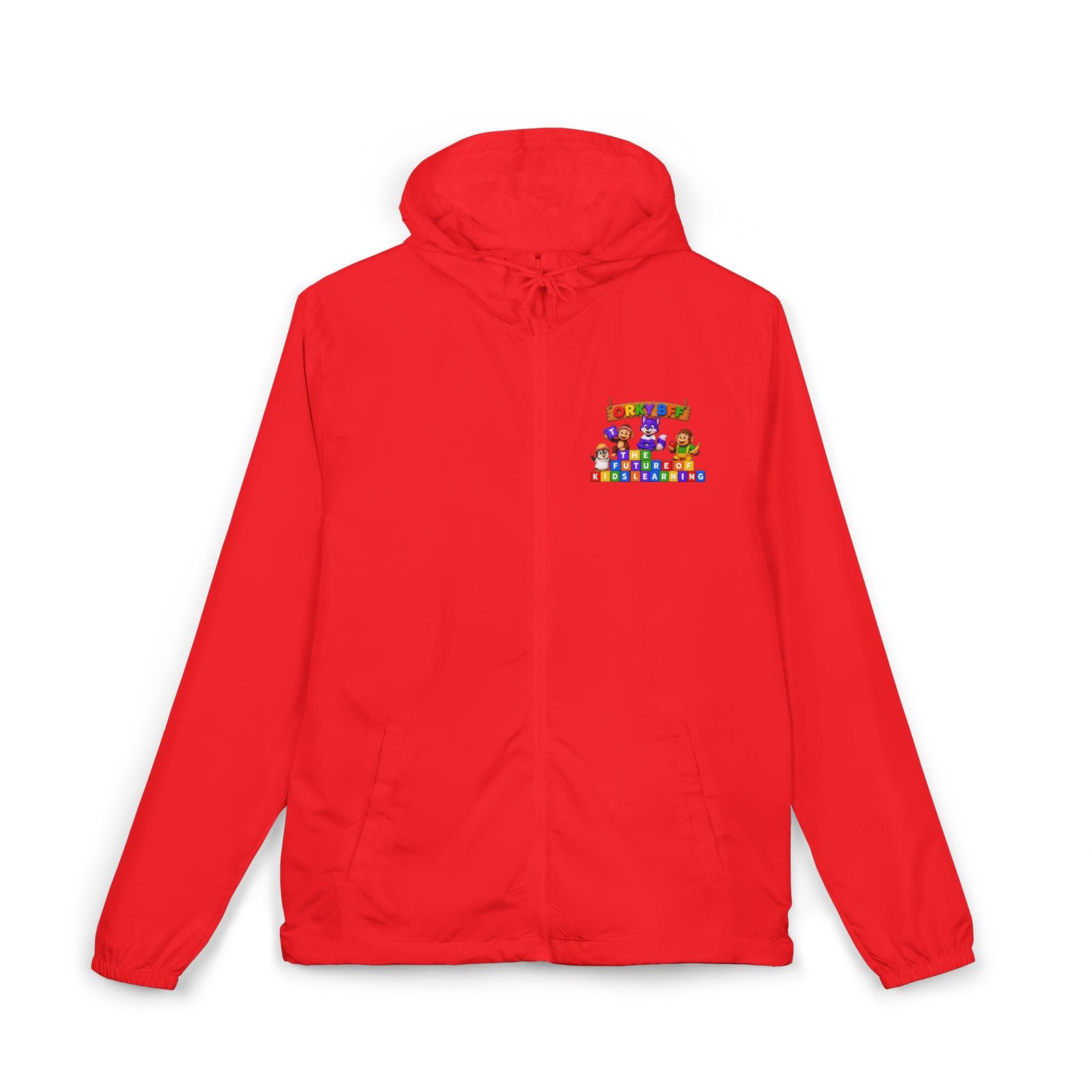 Unisex Full-Zip Windbreaker Jacket __ the future of learning orky the purple fox - Image 17