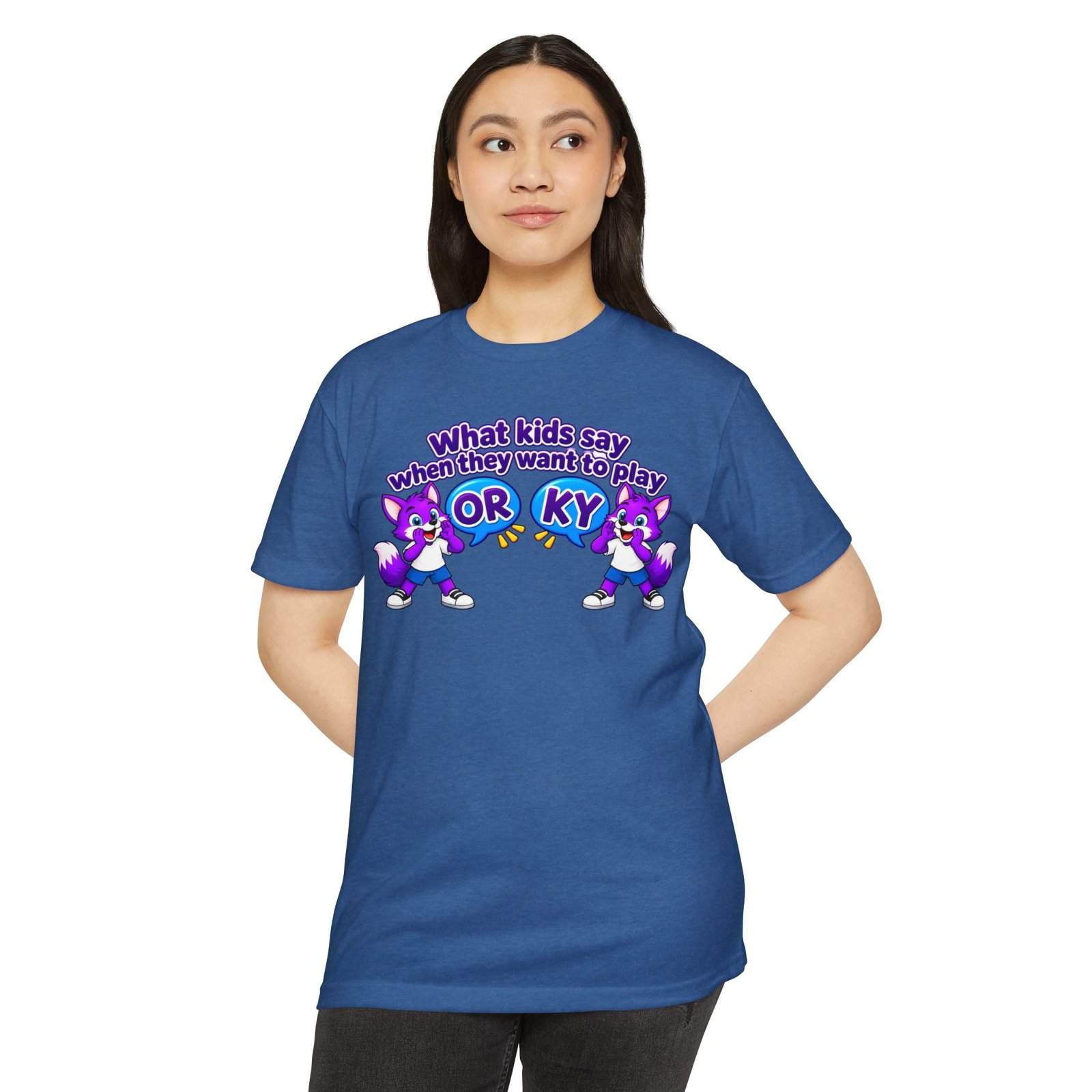 Unisex CVC Jersey T-shirt ___ What Kids Say When They Want to Play "ORKY" T-Shirt - Image 35