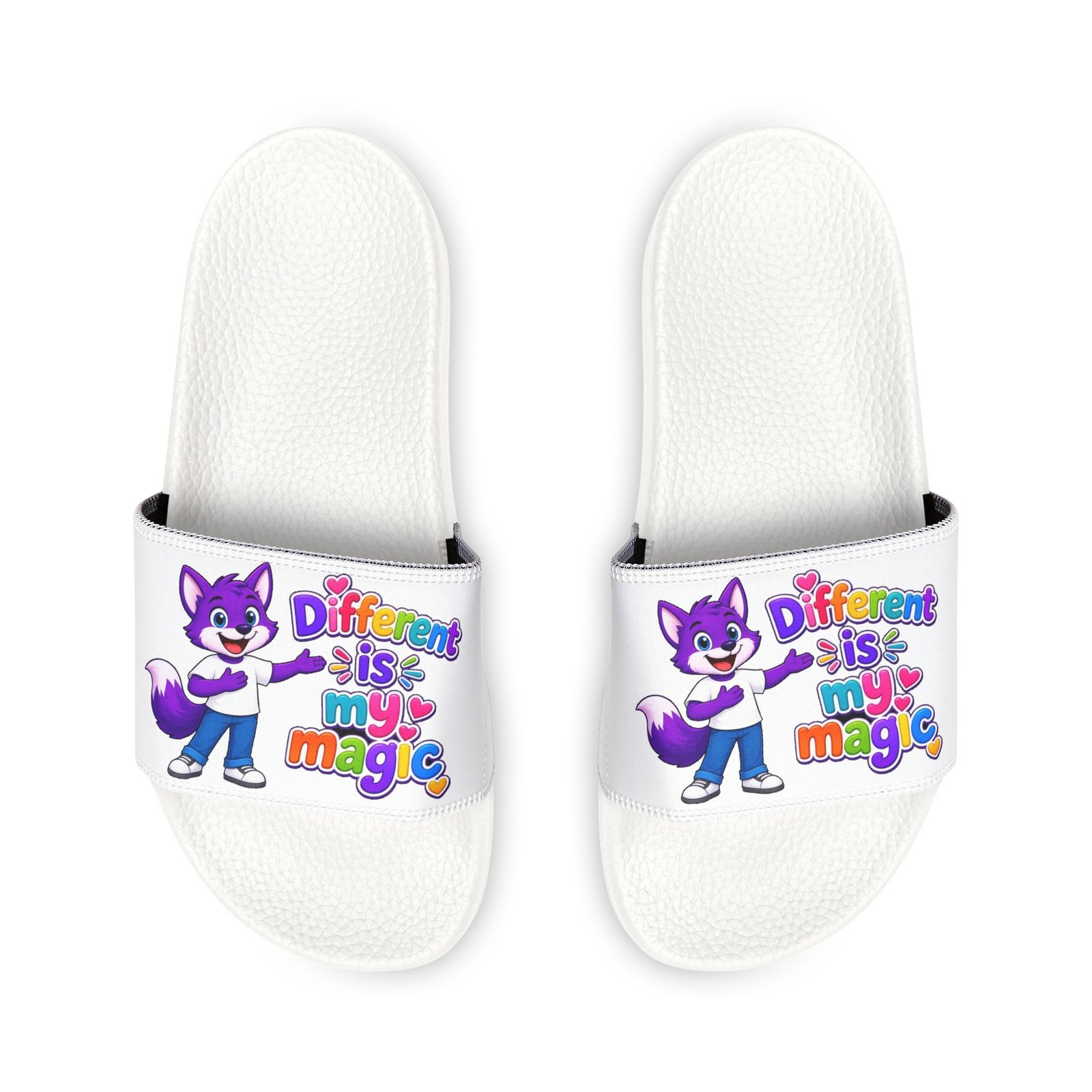 Youth Removable-Strap Sandals— "Different Is My Magic" - Image 3