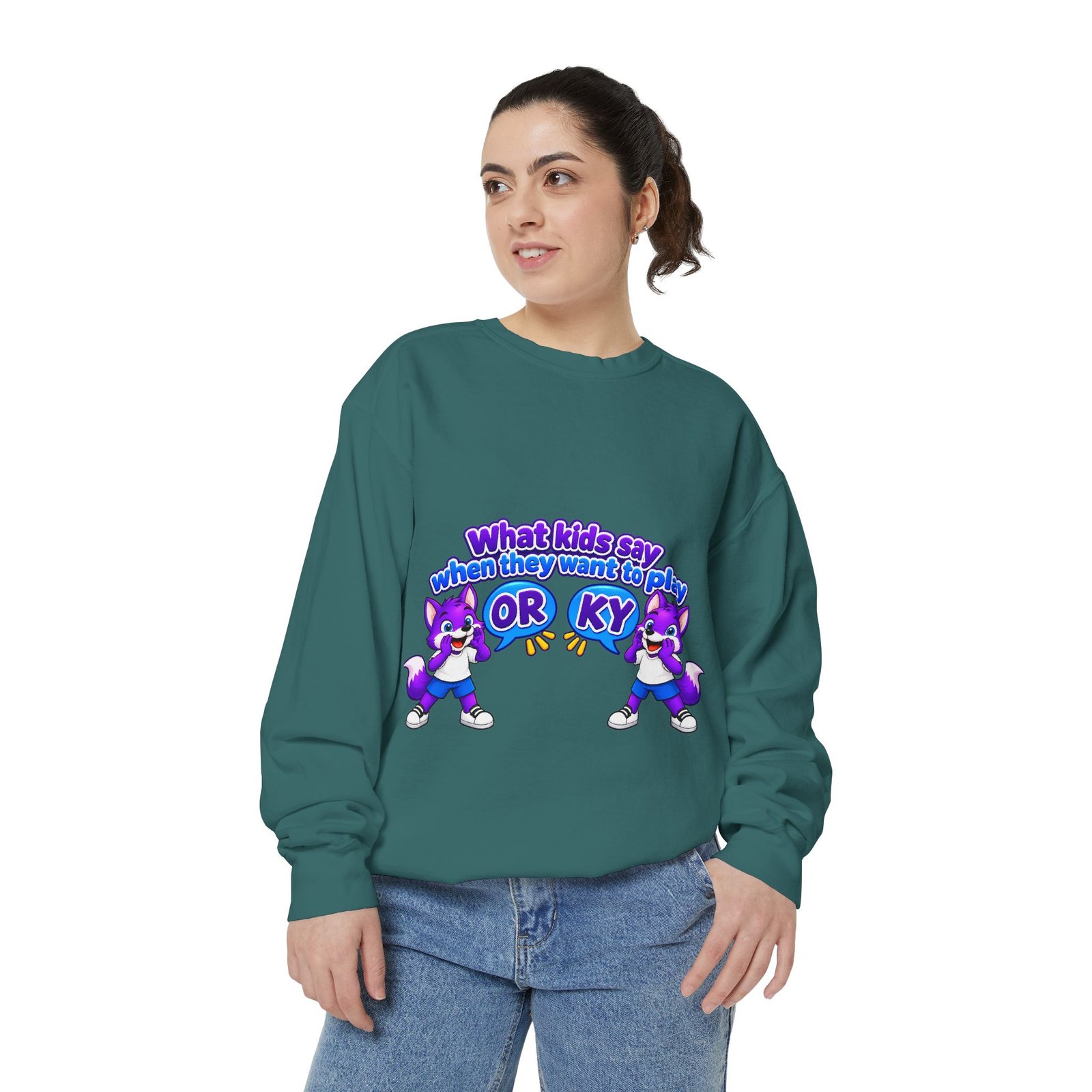 Playful 'What Kids Say When They Want to Play' Sweatshirt - Image 41