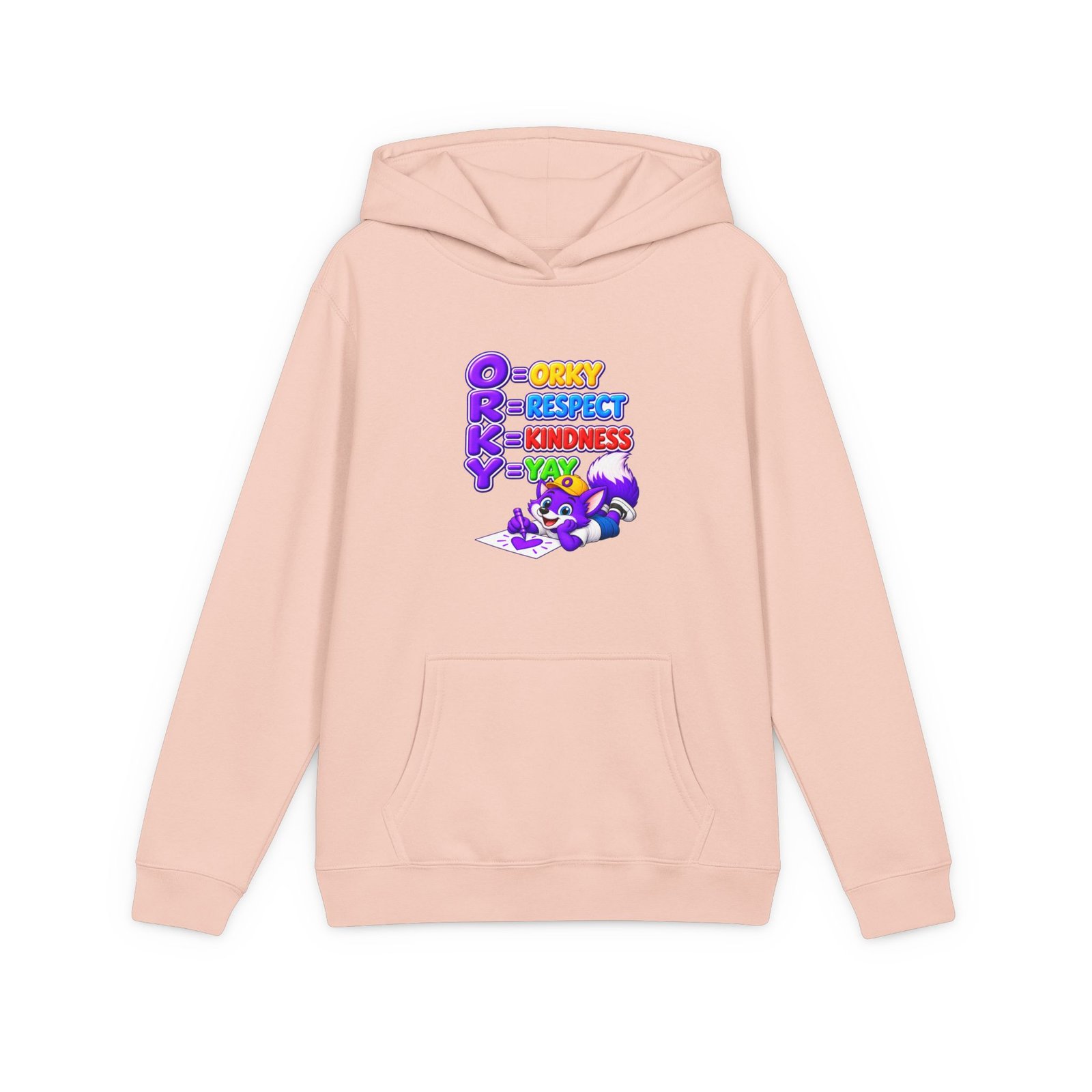 Youth V.I.T.™ Fleece Hoodie— ORKY Values: 'Respect, Kindness, Yay' - Image 3