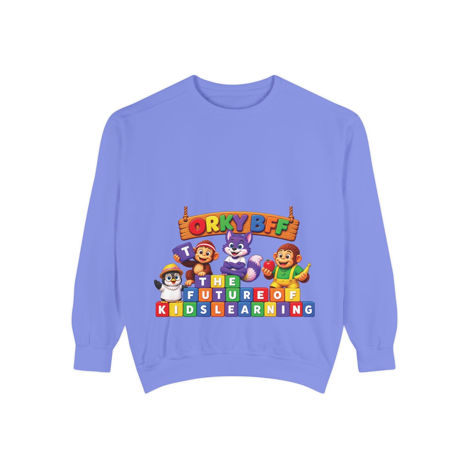Kids Learning Crewneck Sweatshirt — 'StoryBFF: The Future of Kids Learning' Graphic - Image 61