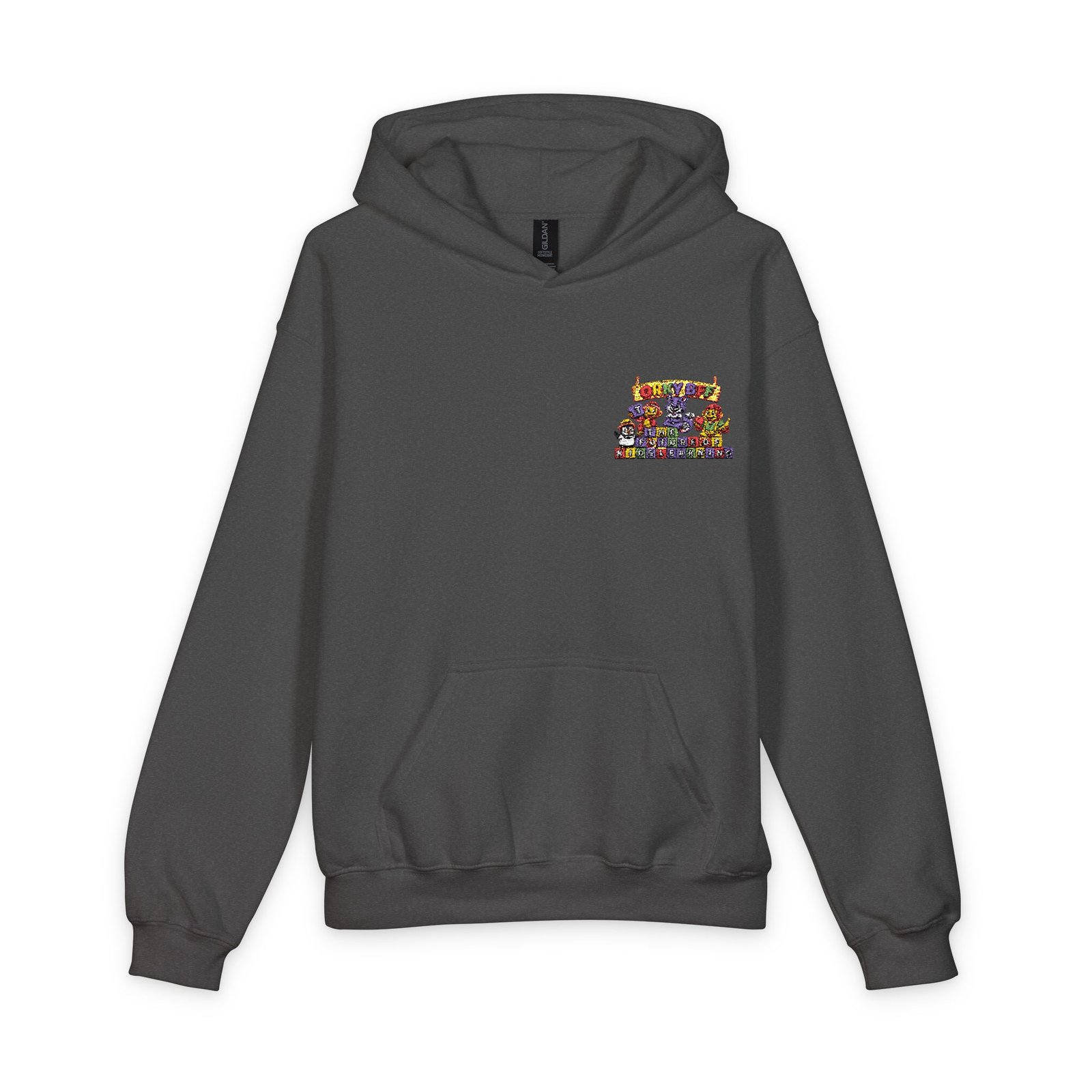 Softstyle Youth Midweight Hooded Sweatshirt –Orky BFF kids learning - Image 33