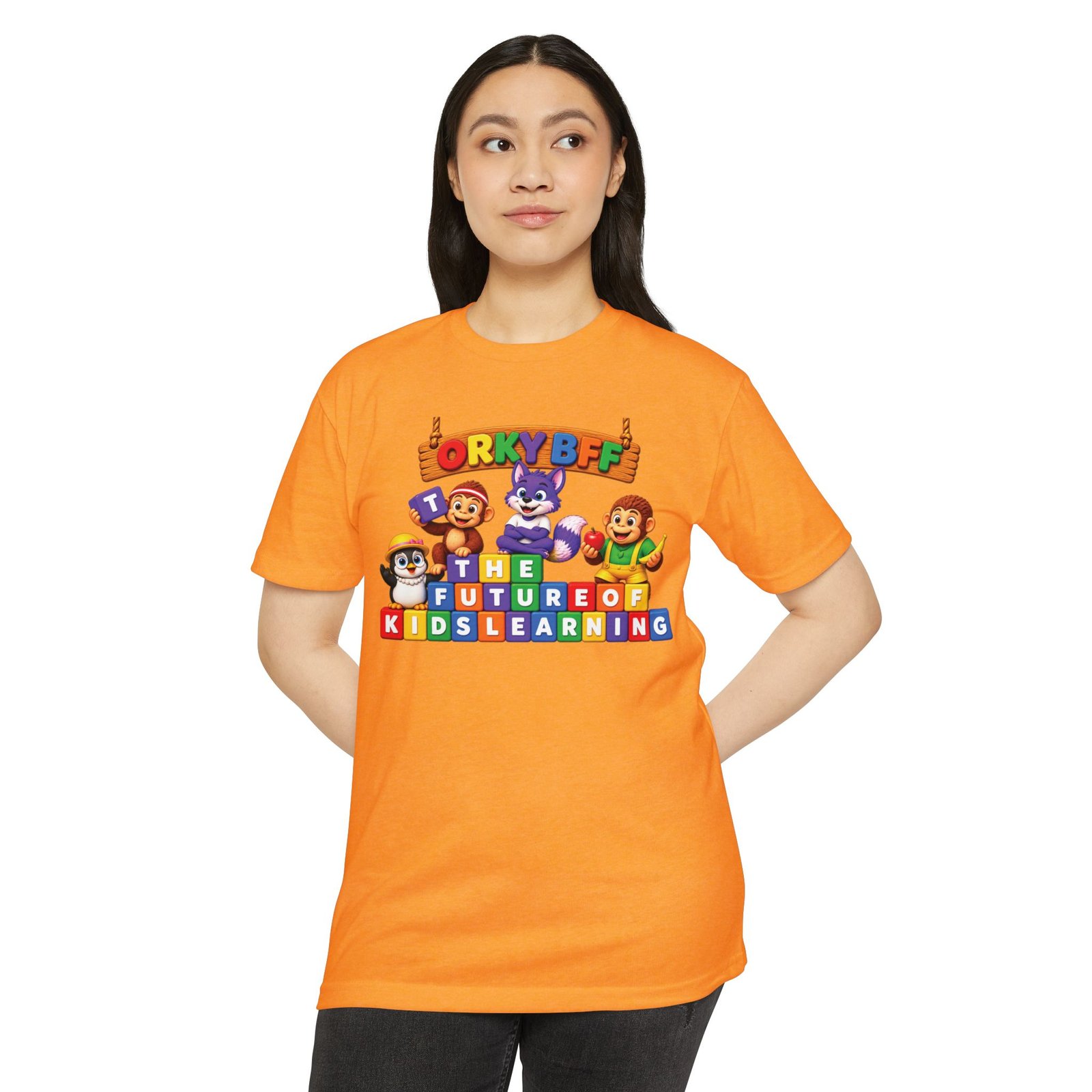Unisex CVC Jersey T-shirt – "ORKYBFF: The Future of Kids Learning" - Image 10