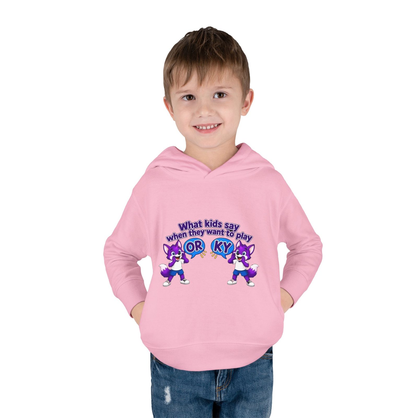 Toddler Pullover Fleece Hoodie__ "What Kids Say " - Image 47