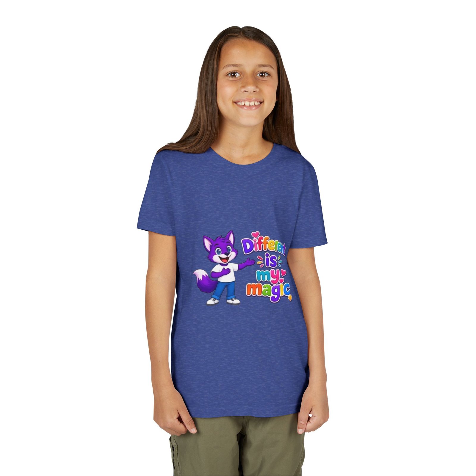 Youth Short Sleeve Tee- "Different is My Magic" - Image 64