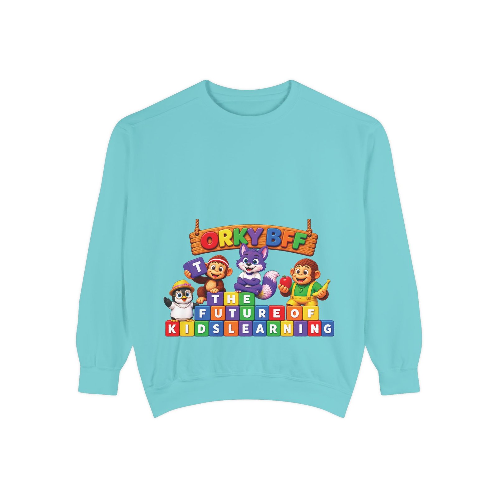 Kids Learning Crewneck Sweatshirt — 'StoryBFF: The Future of Kids Learning' Graphic - Image 31