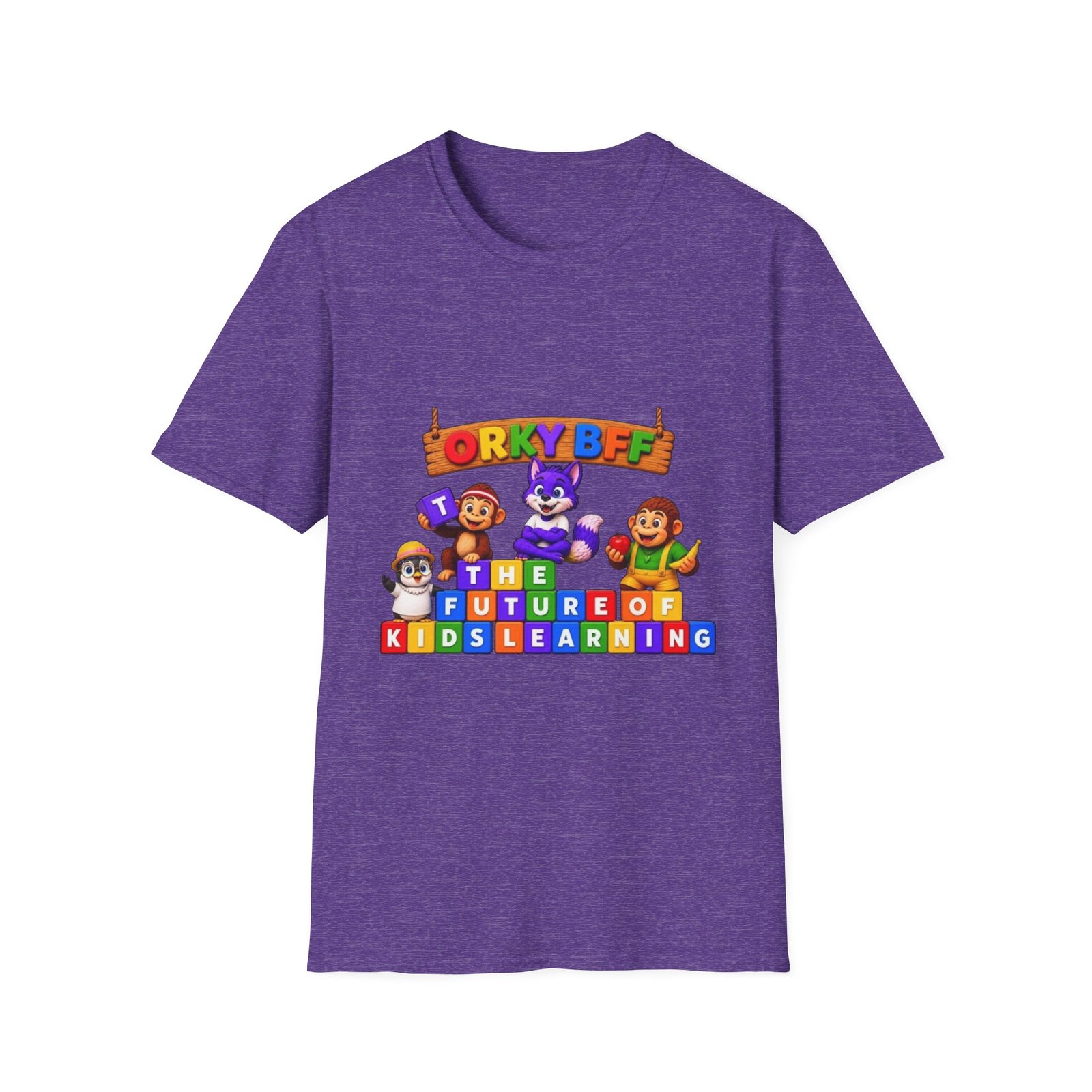 Unisex Softstyle T-Shirt — Colorful Educational Cartoon Tee for Toddlers & Preschoolers - Image 43